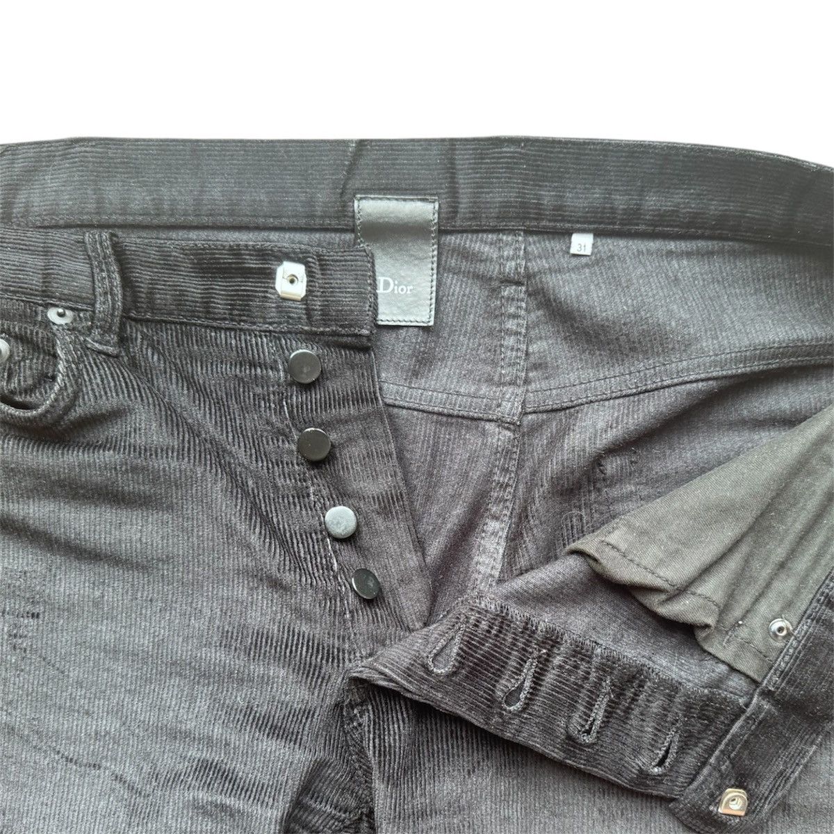 Dior Dior Homme AW07 “Navigate” Waxed Corduroy Pants Hedi Slimane Size US 31 - 4 Thumbnail