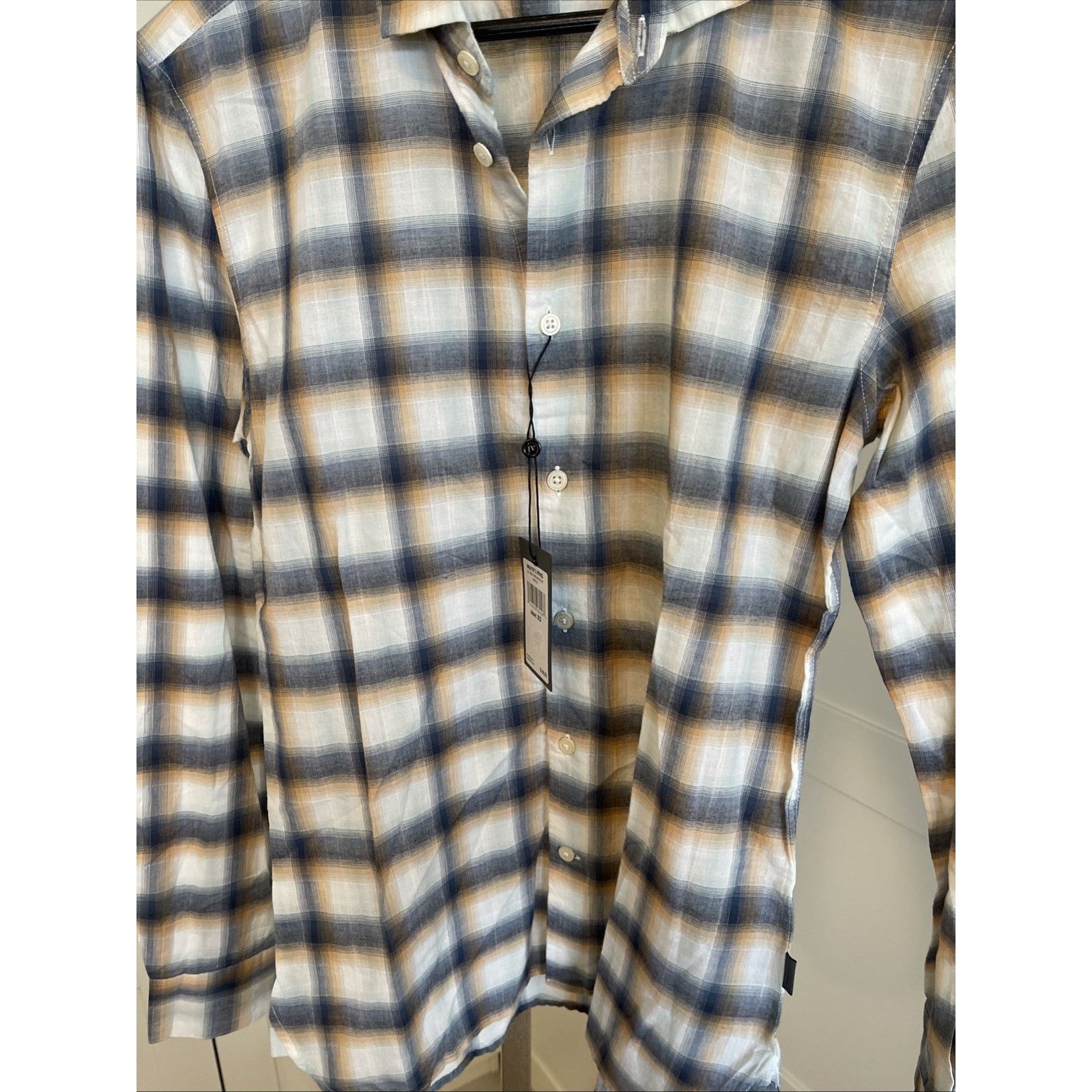 John Varvatos NWT: John Varvatos Ross Slim Fit Plaid Button-up Shirt Size US XS / EU 42 / 0 - 5 Thumbnail