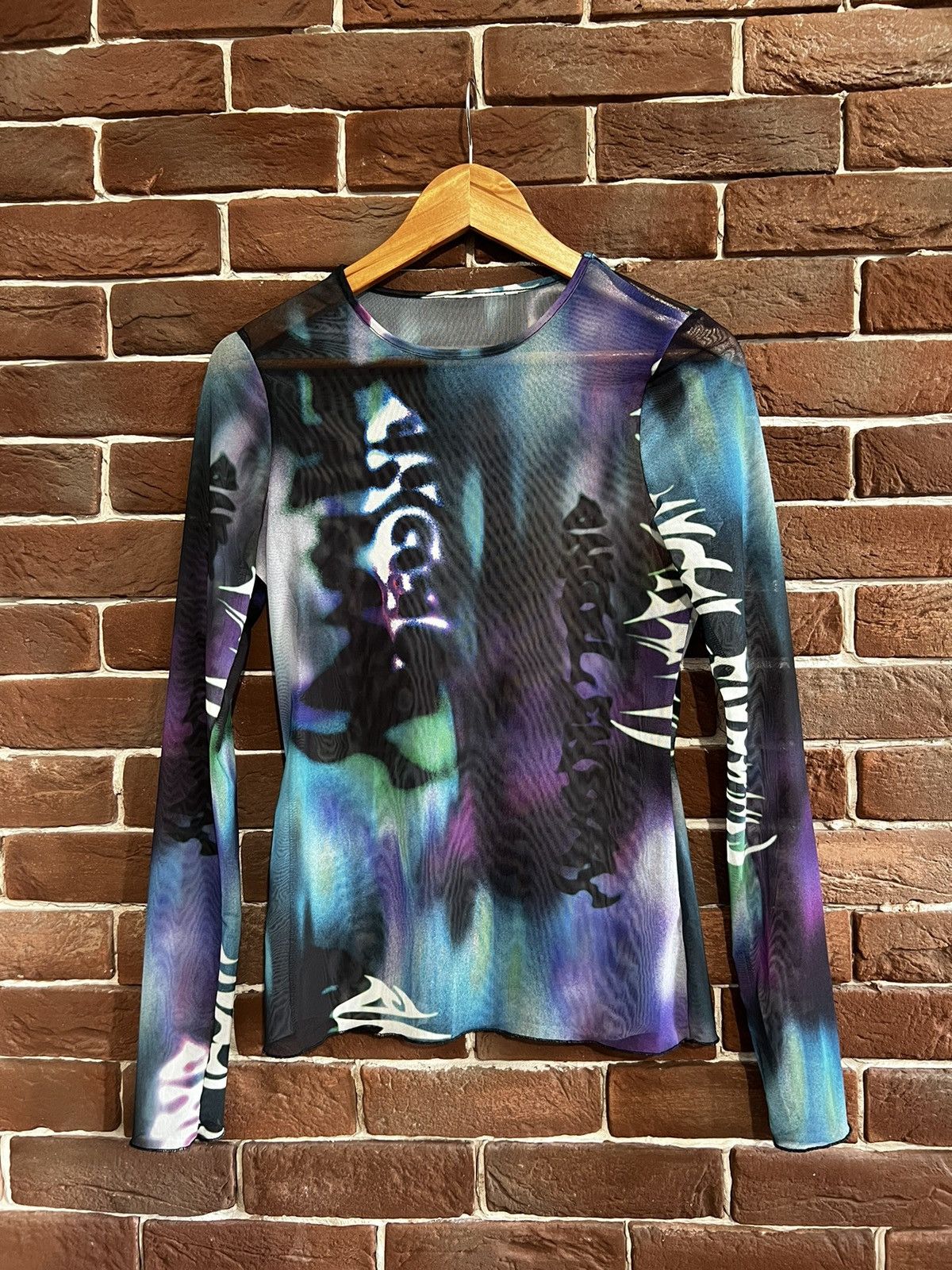 Jean Paul Gaultier Rare Vintage Psychodelic Y2K Mesh top like jean paul gaultie Size S / US 4 / IT 40 - 1 Thumbnail