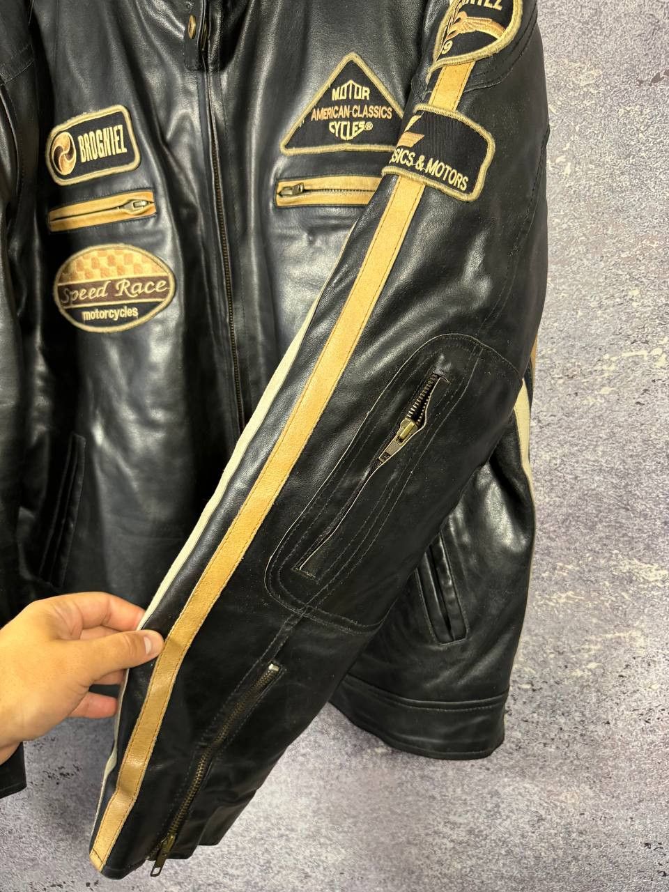 Leather SUPERIOR Leather Motorcycle Lacket 2XL Dainese Alpinestar Size US XXL / EU 58 / 5 - 7 Thumbnail