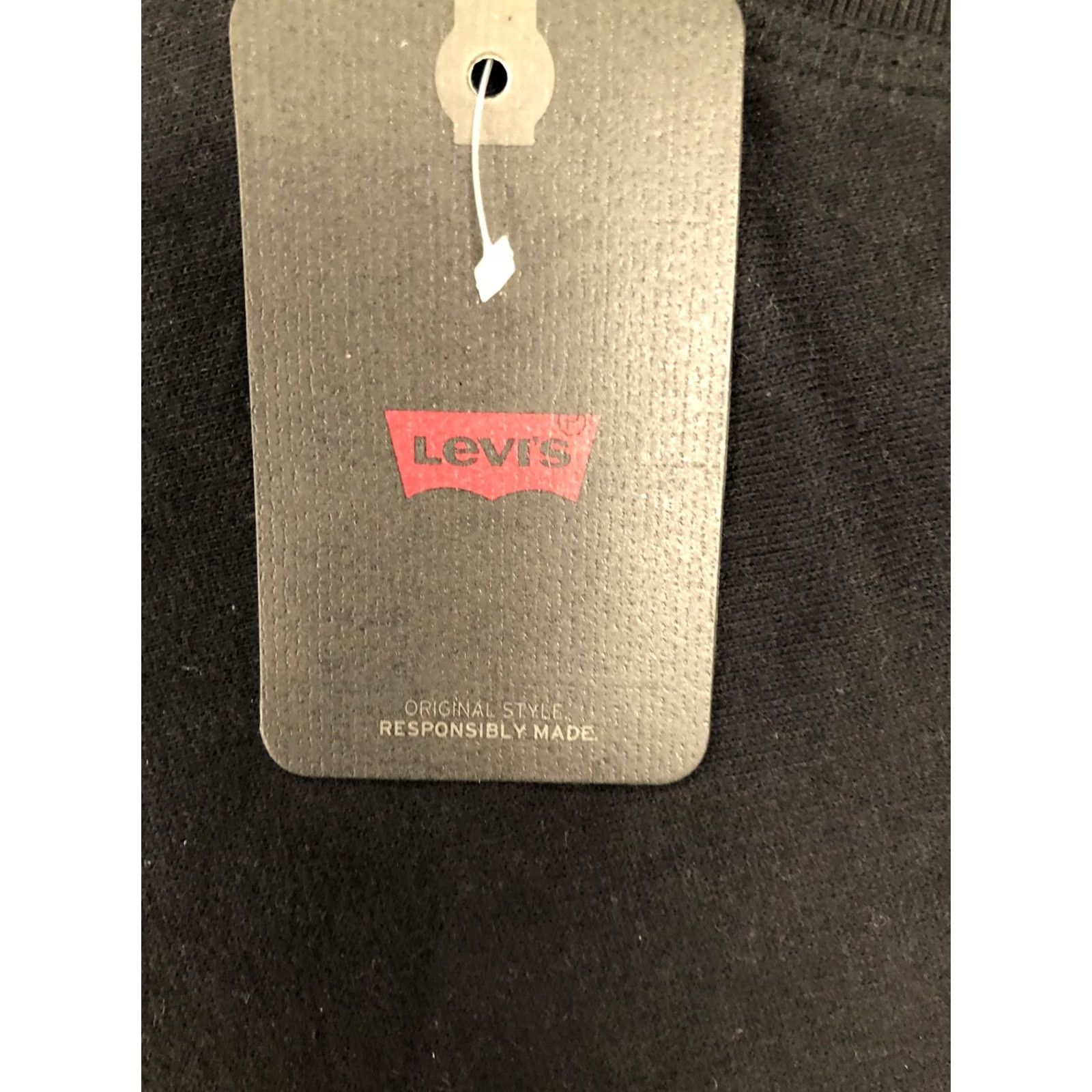 Levi's Levi's Womens 2X Logo Crew Neck Sweatshirt Pullover Solid Black Size XXL / US 16-18 / IT 52-54 - 7 Thumbnail