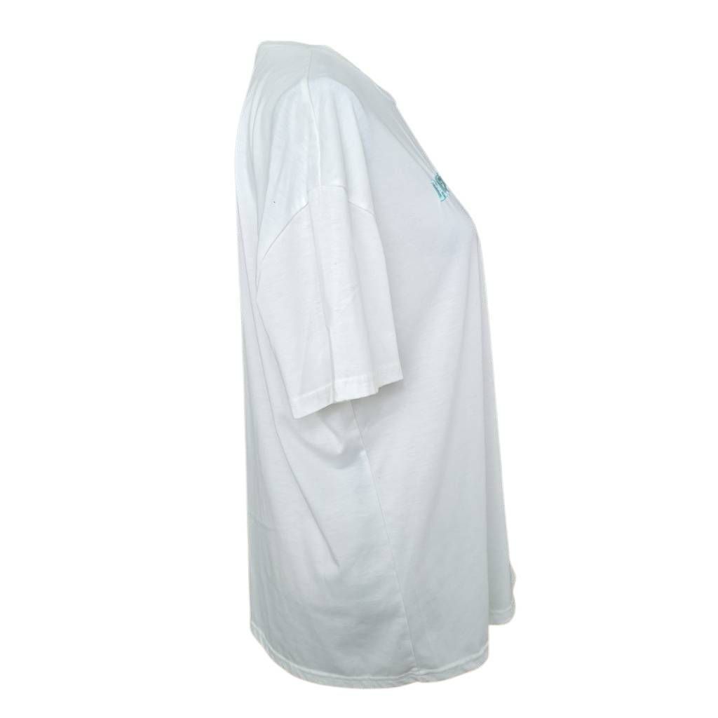 Shein Shein Women's Size Medium White Teal East Hampton Village Em Size M / US 6-8 / IT 42-44 - 5 Thumbnail