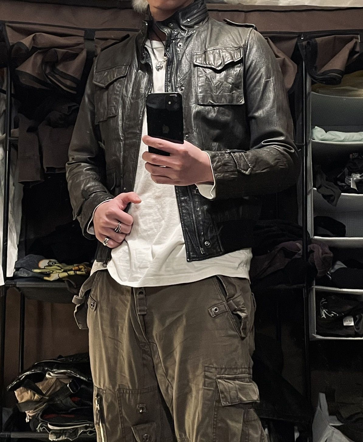 Japanese Brand × Vintage 291295 HOMME 4 POCKETS PIG LEATHER JACKET Size US M / EU 48-50 / 2 - 12 Thumbnail