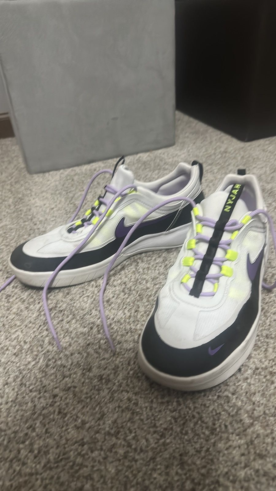 Nike Nike SB Nyjah Free 2 shoes white/purple Size US 10.5 / EU 43-44 - 3 Thumbnail