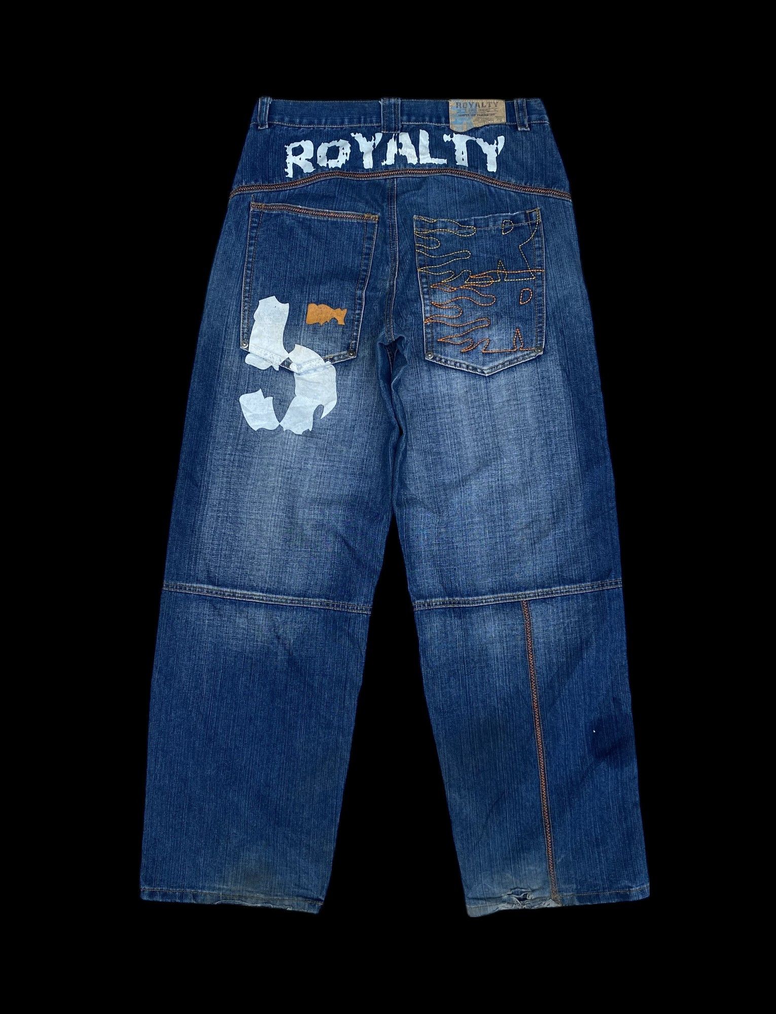 Fubu × JNCO BAGGY Royalty No 5 Painted JNCO FUBU STYLE jean W33x33 Size US 33 - 6 Thumbnail