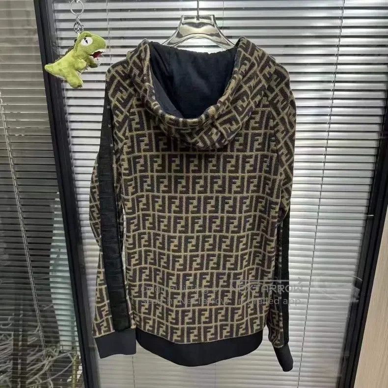 Fendi Fendi Double F Printed Cashmere Teddy Zip-Up Jacket Size US L / EU 52-54 / 3 - 4 Thumbnail