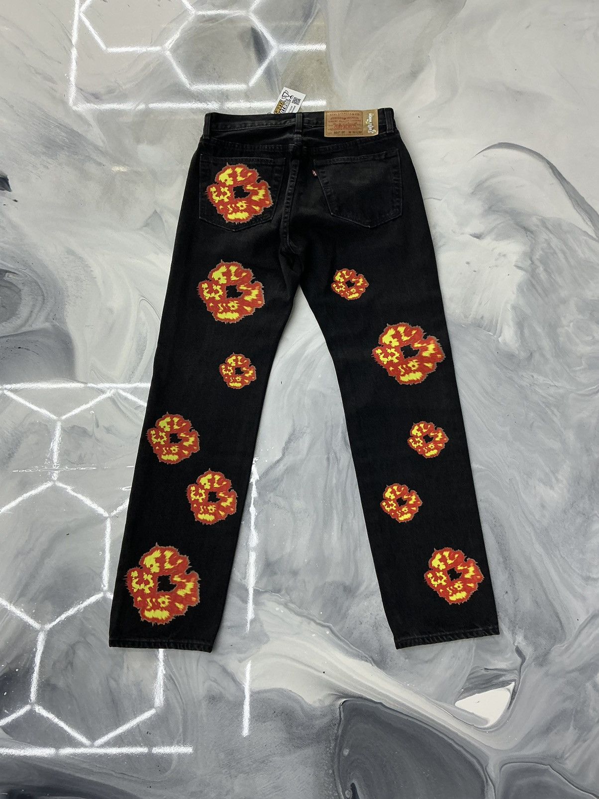 DENIM TEARS Denim Tears x Offset Jeans Black Size 31x32 Size US 31 - 2 Thumbnail