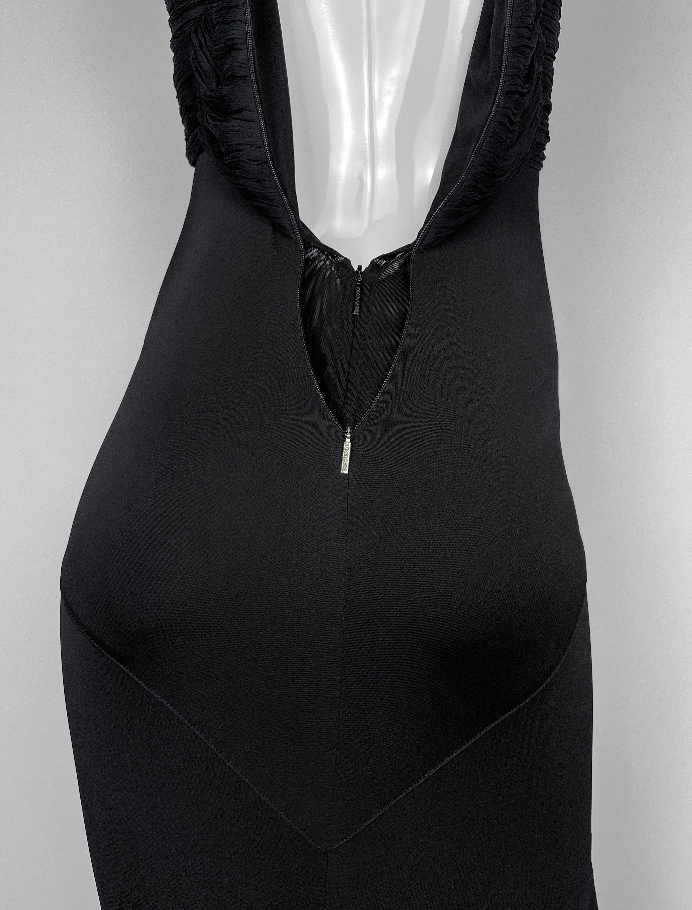 Roberto Cavalli S/S 2007 ARCHIVE PLEATED DRESS WITH DRAMATIC CRYSTAL GOWN Size S / US 4 / IT 40 - 15 Thumbnail