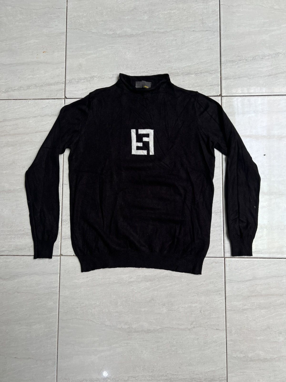 Fendi Fendi Black Knit Long Sleeve T-shirt Size US XS / EU 42 / 0 - 1 Thumbnail