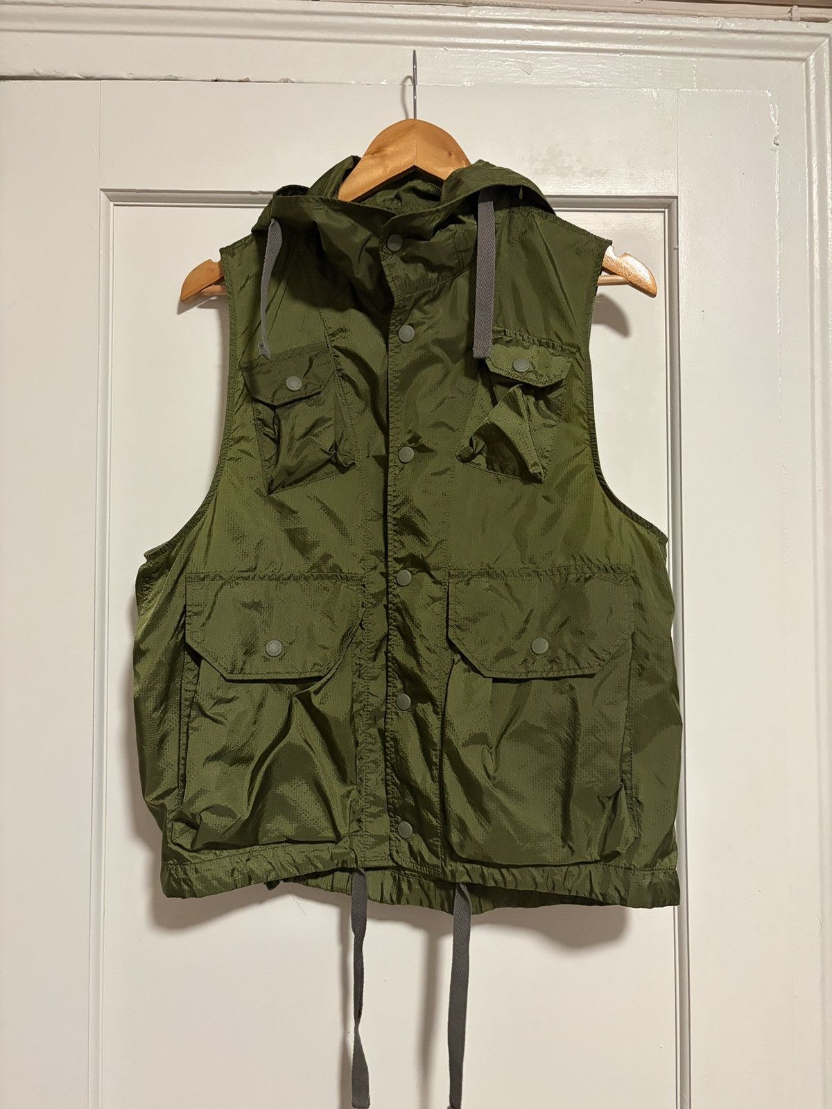 Engineered Garments Cover Vest in Nylon Micro Ripstop Primaloft