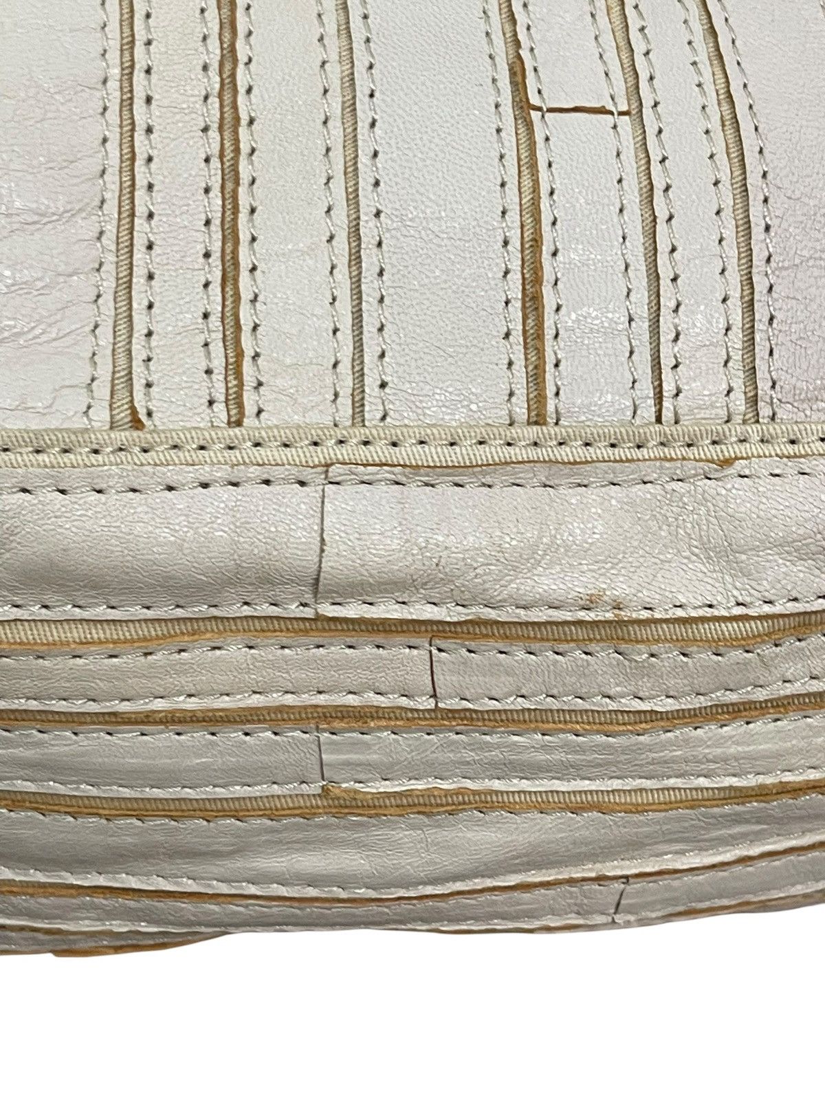 Genuine Leather Leather Patchwork Striped Trideep Tote Shoulder Bag 1🟩5 Size ONE SIZE - 8 Thumbnail