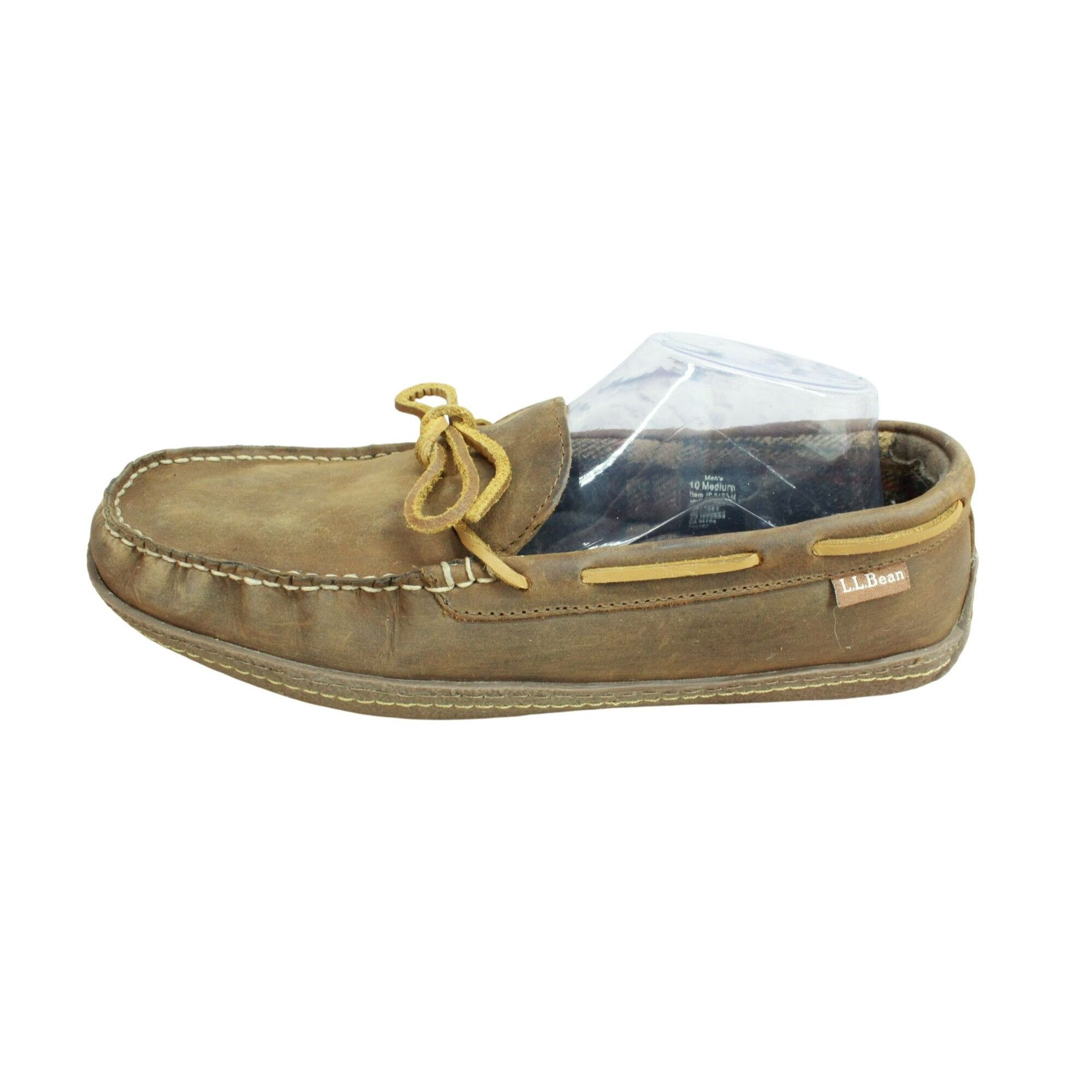 L.L. Bean × Leather LL Bean Flannel-Lined Flexible Crepe Handsewn Slippers Size US 10 / EU 43 - 1 Thumbnail