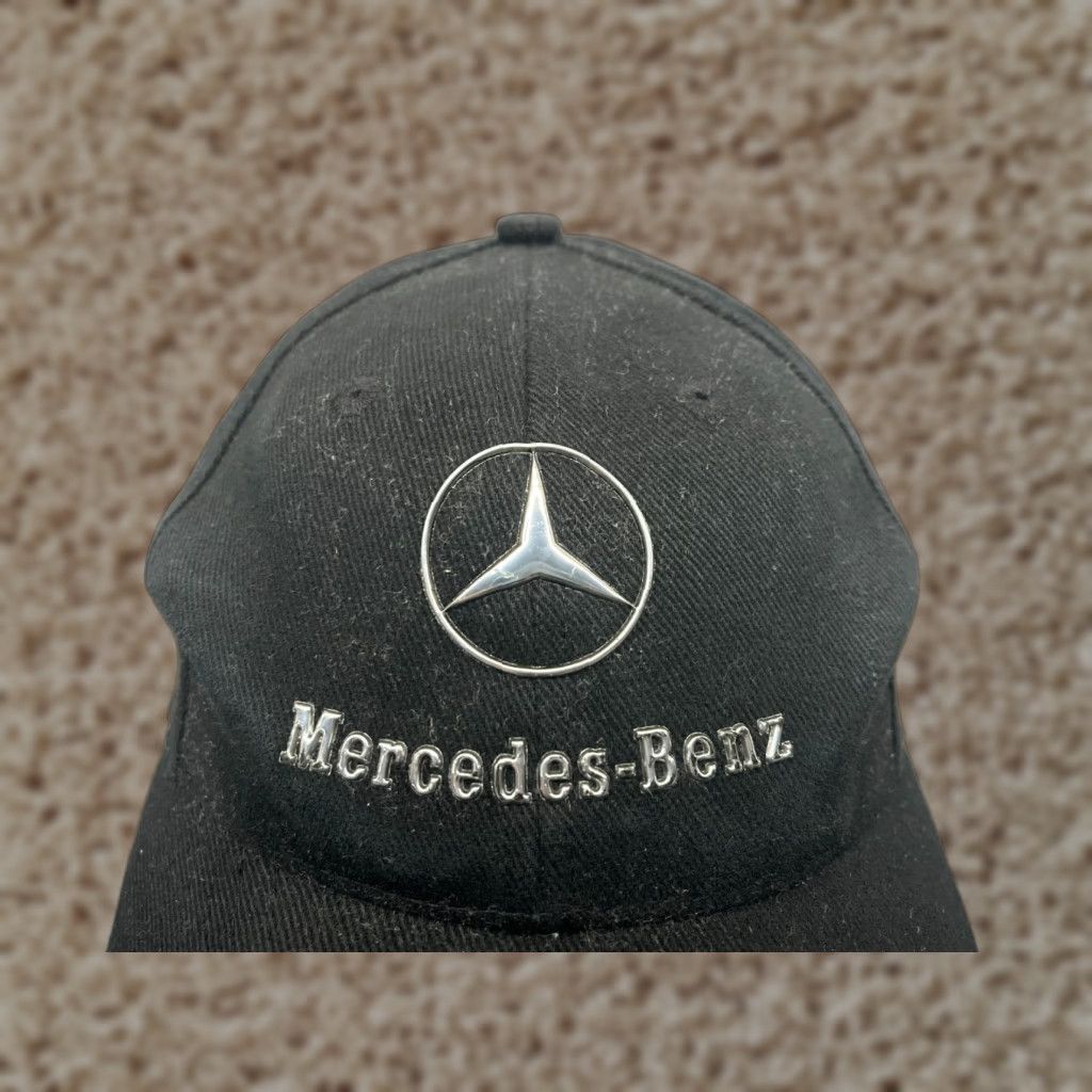 Mercedes-Benz Mercedes-Benz Hat Cap Strap Back Adult One Size Black 100% Cotton Luxury Cars Size ONE SIZE - 1 Thumbnail