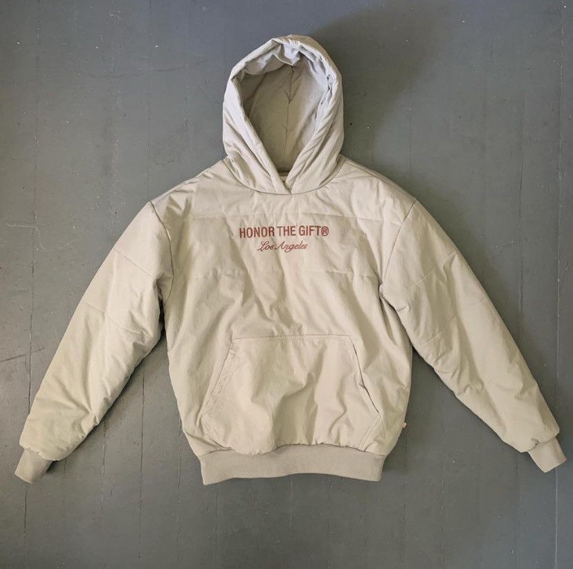 Honor the Gift Honor the Gift Cobalt Puff Hoodie in Stone SS22 Size M Size US M / EU 48-50 / 2 - 2 Thumbnail
