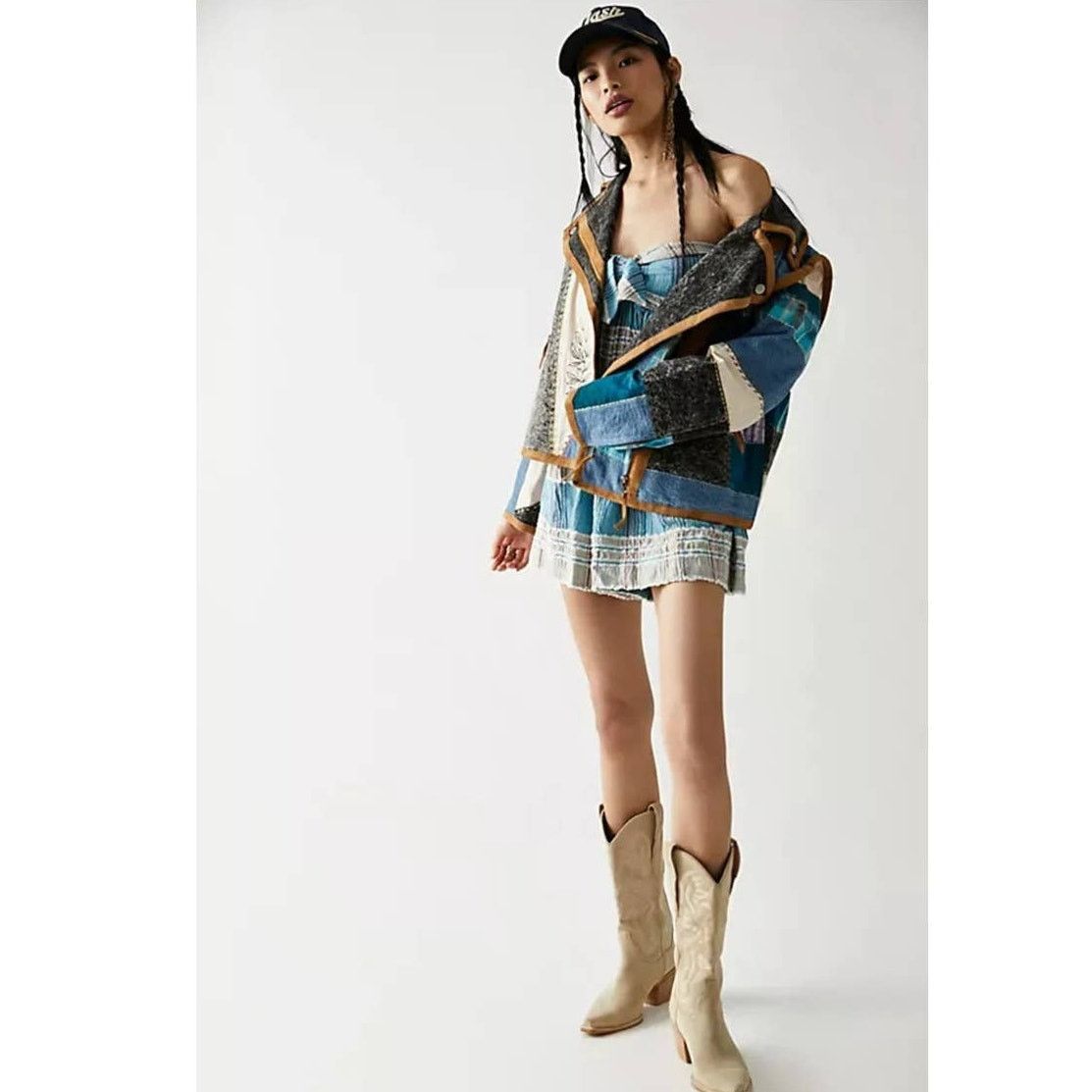 Free People New Free People Barbara Babydoll Striped Boho Romper $128 XS Size 26" / US 2 / IT 38 - 2 Thumbnail