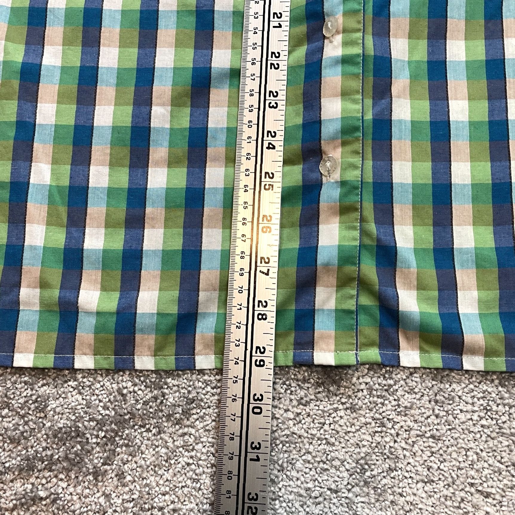 Vintage VINTAGE Mountain Lake Button Up Shirt Womens 24W Blue Green Plaid Long Sleeve Padded Top Size 4XL / US 24-26 - 7 Thumbnail