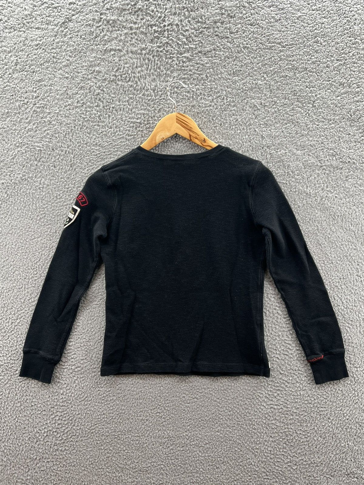 Polo Ralph Lauren Polo Ralph Lauren Ski Patrol Black Long-sleeve Henley Shirt Size XL / US 12-14 / IT 48-50 - 2 Thumbnail