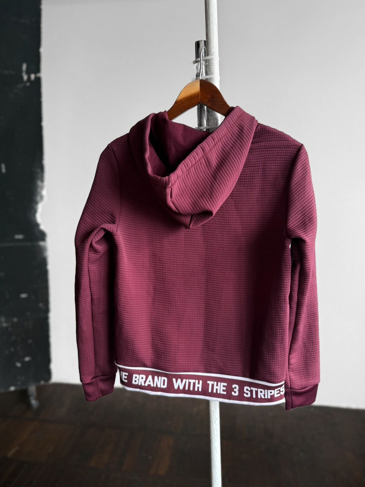 Adidas Adidas Originals Womens Burgundy Trefoil Hoodie Pullover Size S / US 4 / IT 40 - 4 Thumbnail