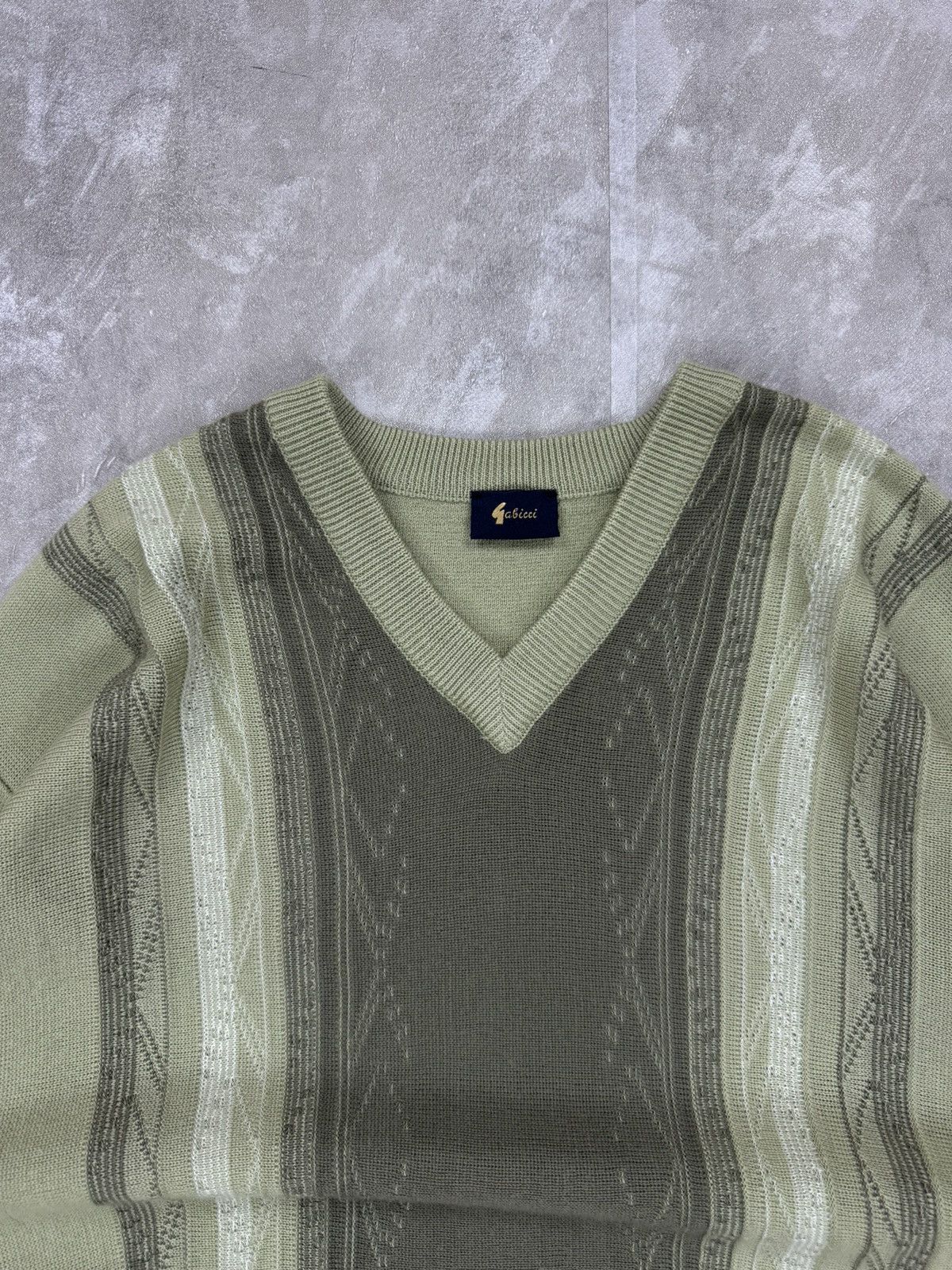 Gabicci Gabicci Vintage sweater v-neck old money preppy style Size US XL / EU 56 / 4 - 2 Thumbnail