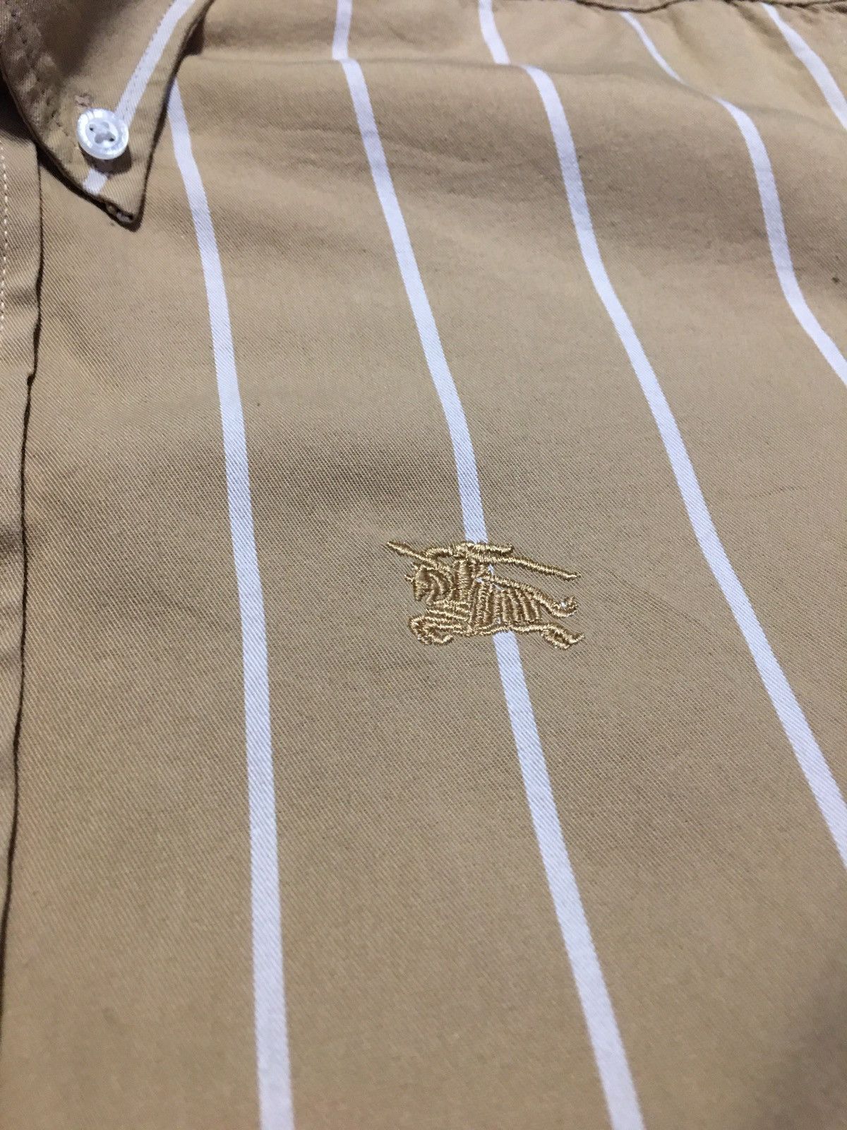 Burberry Burberry London Light Brown Striped Mens Shirt Size S Size US S / EU 44-46 / 1 - 3 Thumbnail