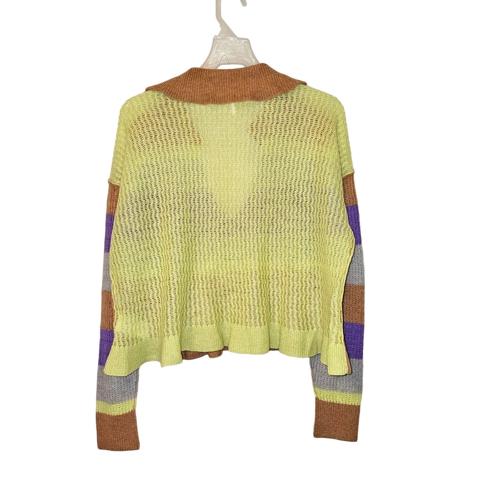 Free People New Free People Ives Cashmere Striped Pullover Sweater $198 Size S / US 4 / IT 40 - 4 Thumbnail