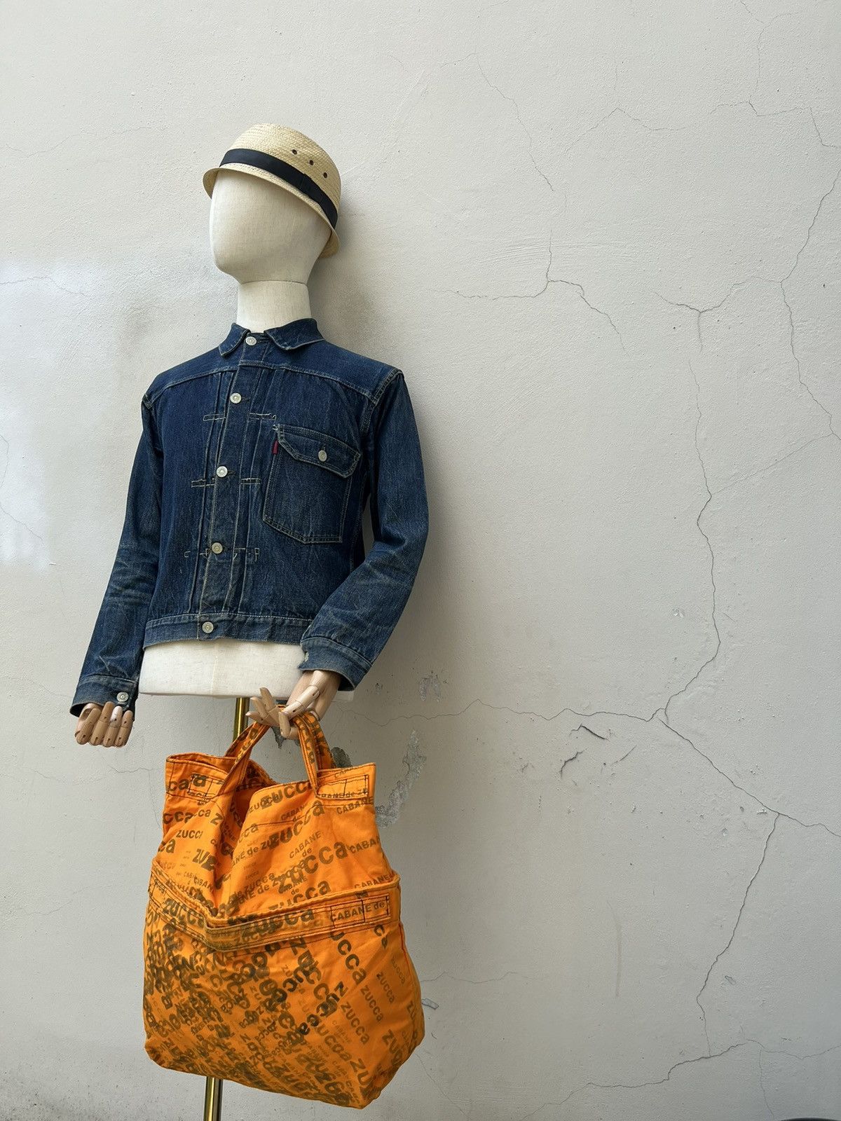 Issey Miyake Vintage Issey Miyake ZUCCA Monogram Orange Handle Bag Size ONE SIZE - 2 Thumbnail