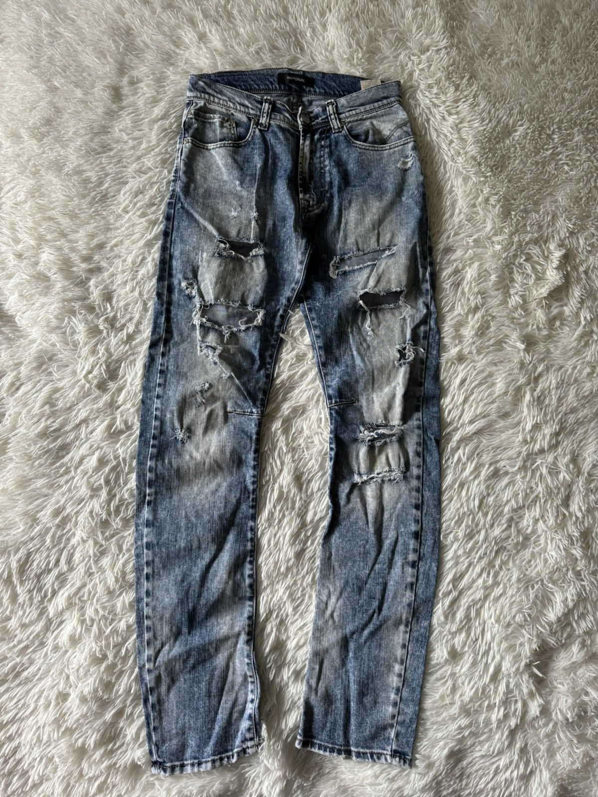 Imperial Japanese Brand Streetwear Japanese Vintage Imperial Biker Distress Washed Jeans Grailed