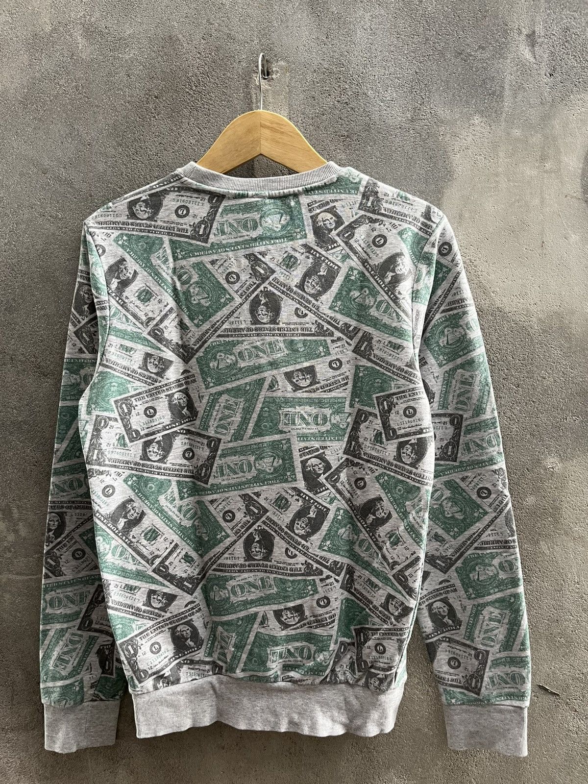 Hysteric Glamour × If Six Was Nine × Le Grande Bleu (L.G.B.) 💸Dollar Bill Allover Print Sweatshirt💸– 90s Money Crewneck Size US M / EU 48-50 / 2 - 13 Thumbnail