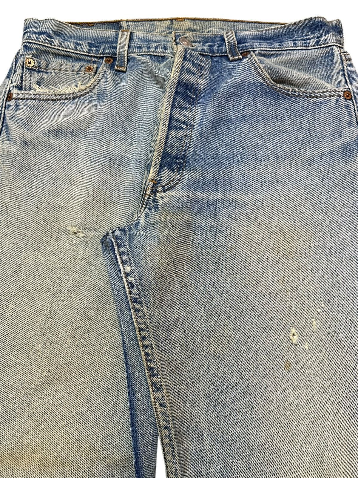 Levi's Vintage 90s Usa Levis 501 Blue Faded Wash Style Jeans Size US 29 - 4 Thumbnail