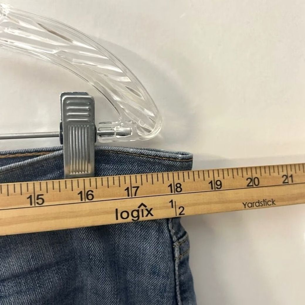 Levi's Levi's 511 Slim Fit Jeans Mens 33x30 Distressed Denim Blue 5-Pocket Zip Button Cotton Blend Logo Jeans Straight Casual Mens Size US 33 - 6 Thumbnail