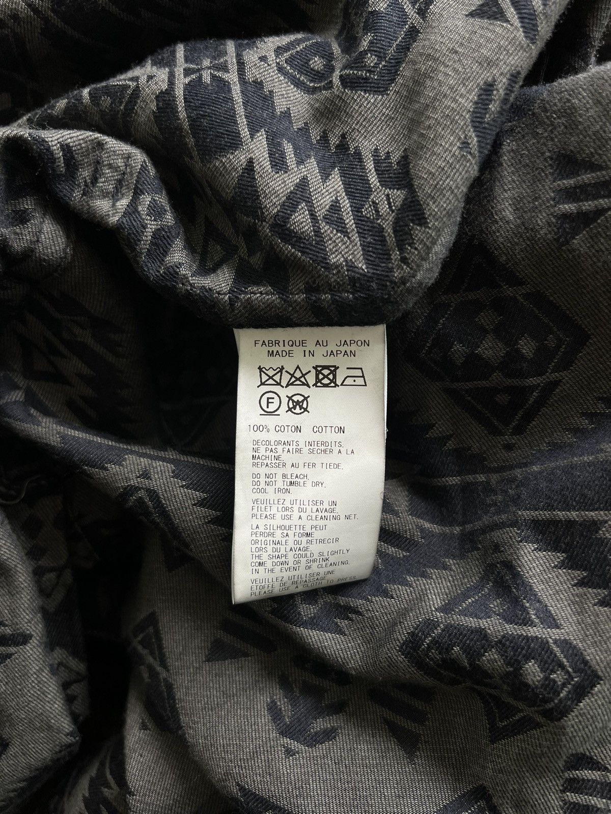 Yohji Yamamoto Pour Homme Left 2 Layerd Pattern Gown Blouse