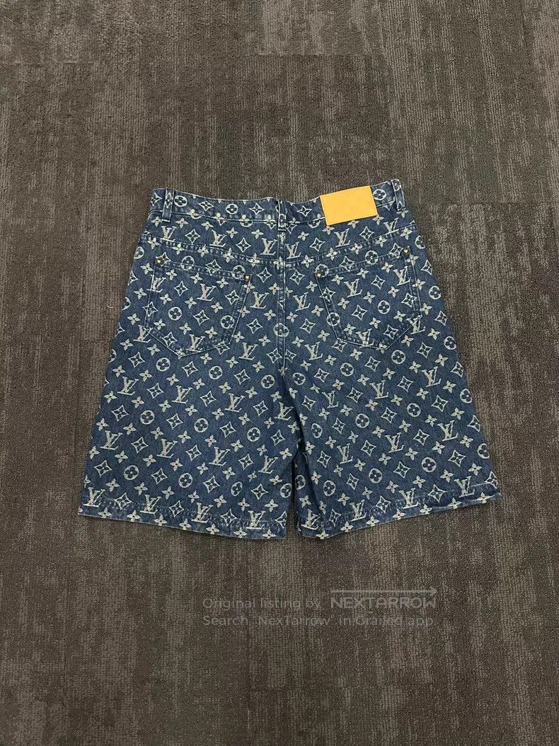 Louis Vuitton Louis Vuitton 26 New Full Print Denim Shorts Size US 28 / EU 44 - 2 Thumbnail