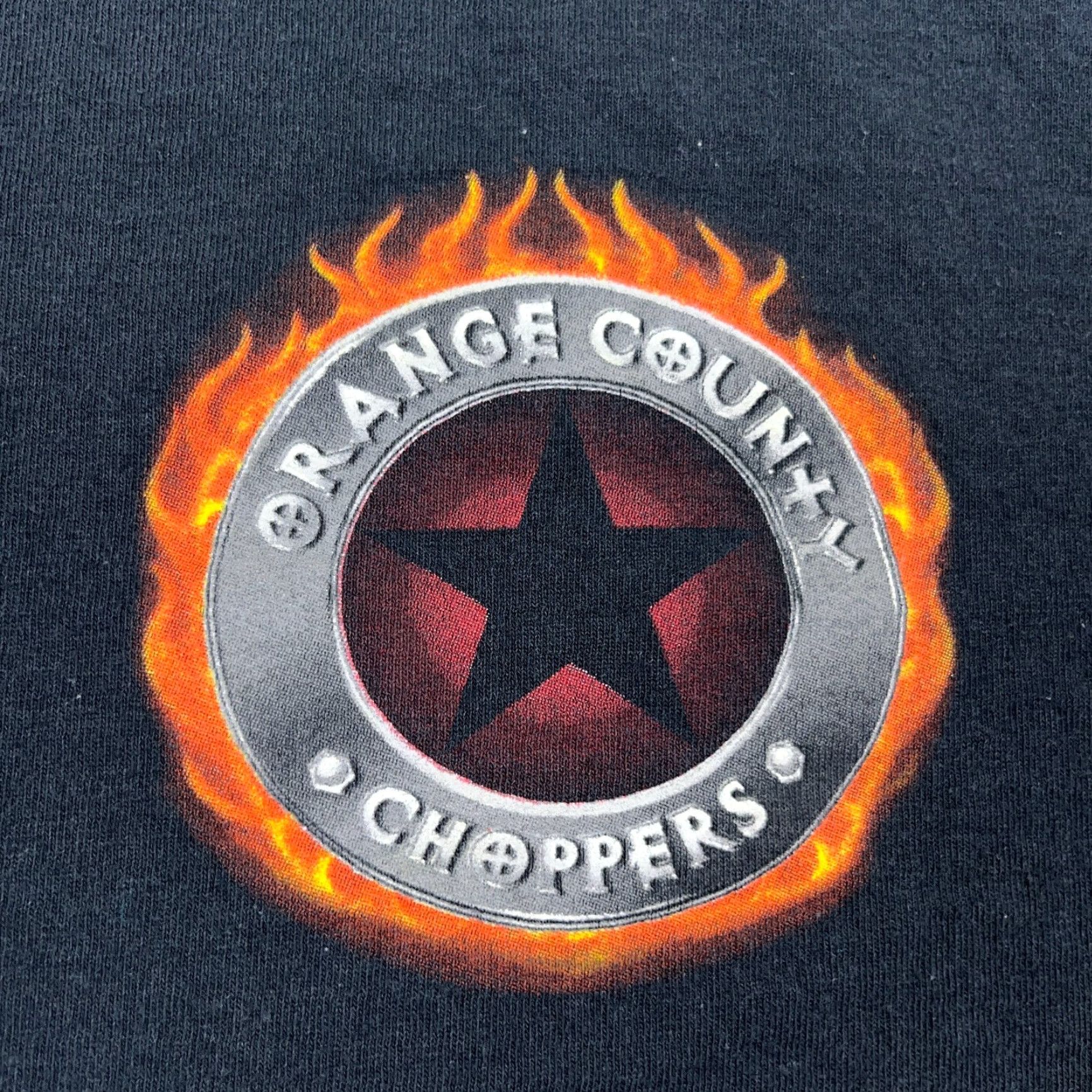 Vintage VINTAGE Orange County Choppers Shirt Men 2XL Black OCC Y2K Fire Flame Faded Logo Graphic Print Crew Neck Short Sleeve Jersey Cotton Tee T-Shirt Size US XXL / EU 58 / 5 - 4 Thumbnail