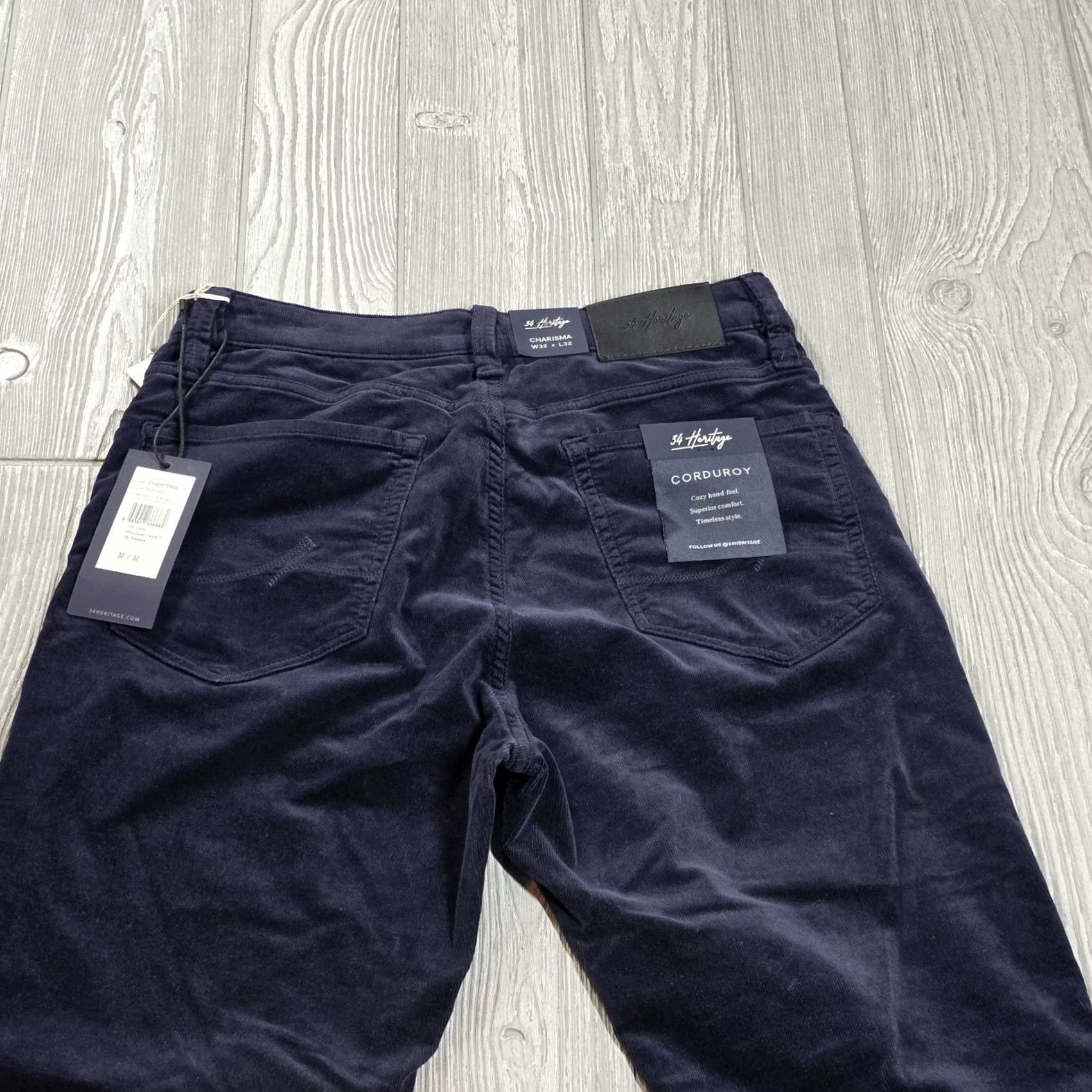 Vintage 34 Heritage Jeans 32x32 Charisma Stretch Denim Men’s Pants Navy Corduroy Tencel Blue 5-Pocket Regular Fit Vintage: No NWT Size US 32 / EU 48 - 6 Thumbnail