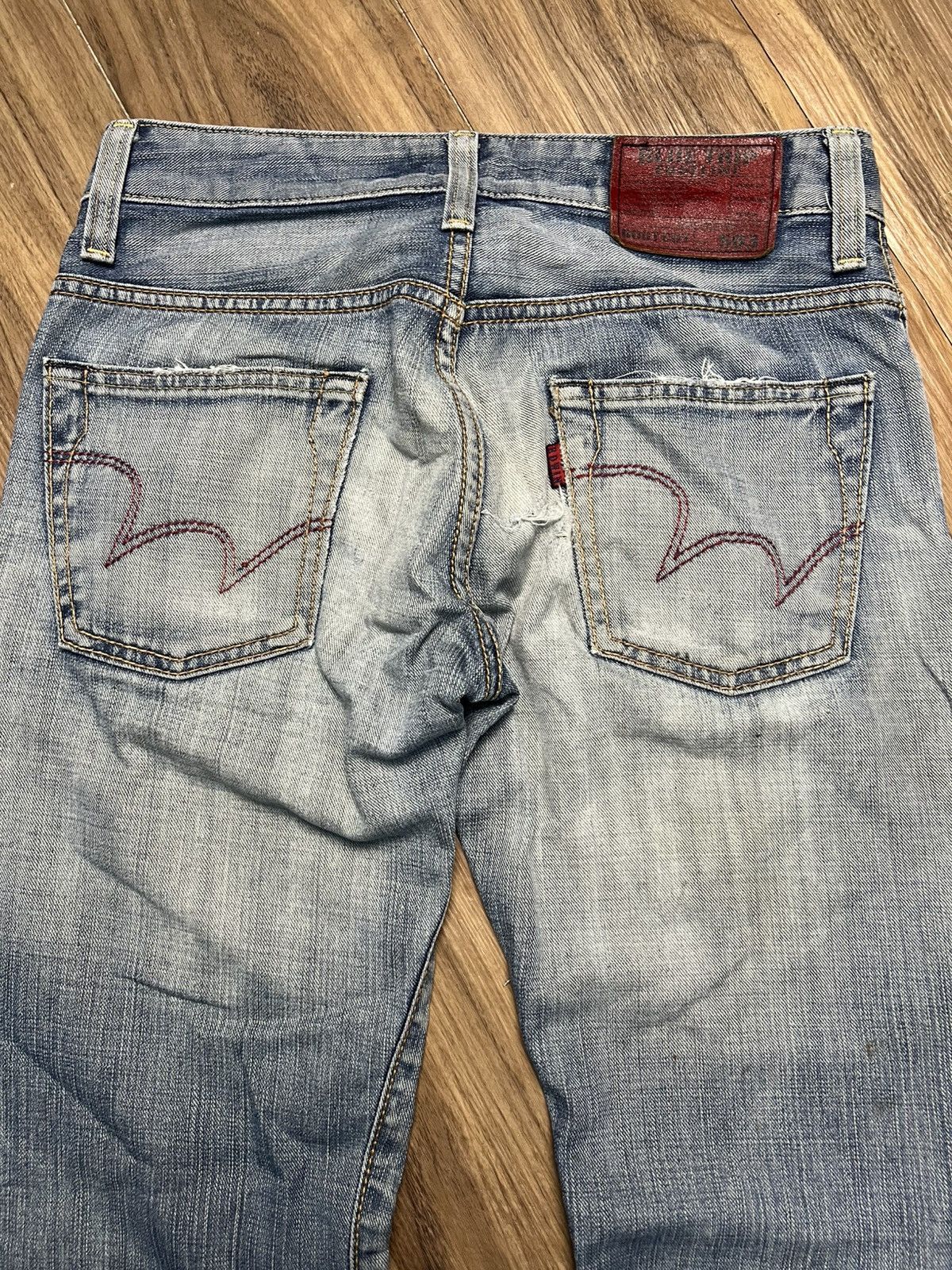 Edwin VINTAGE Edwin BLUE TRIP 503 Bootcut Red Zipper Jeans (43) Size US 28 / EU 44 - 13 Thumbnail