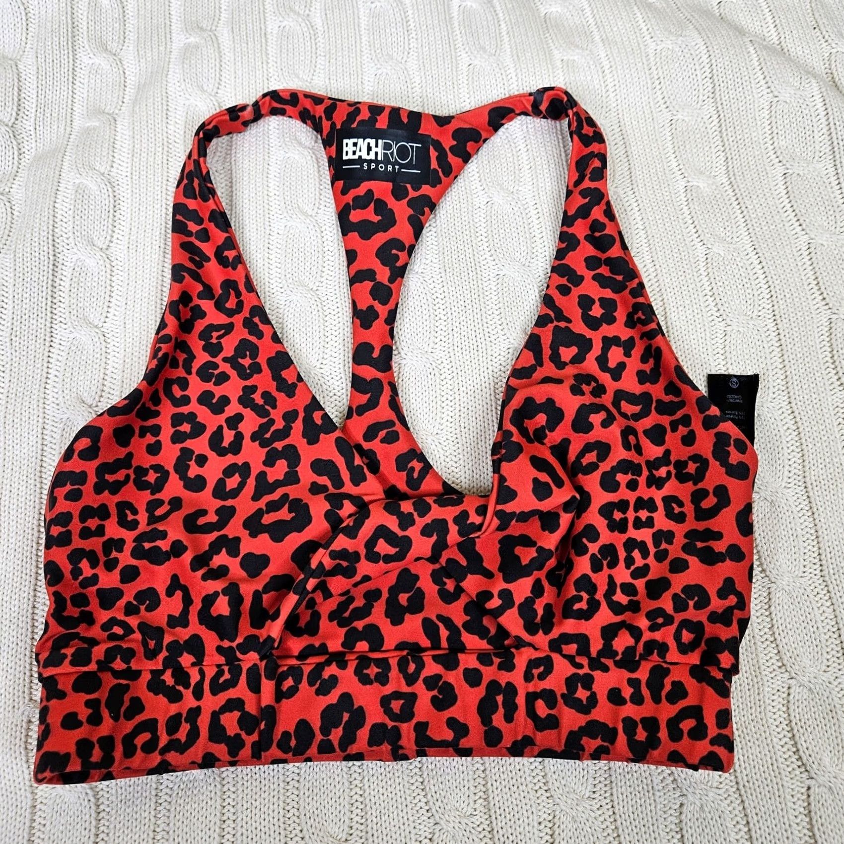 Beach Riot BEACHRIOT SPORT Women's Animal Print Sports Bra Size S Size ONE SIZE - 2 Thumbnail