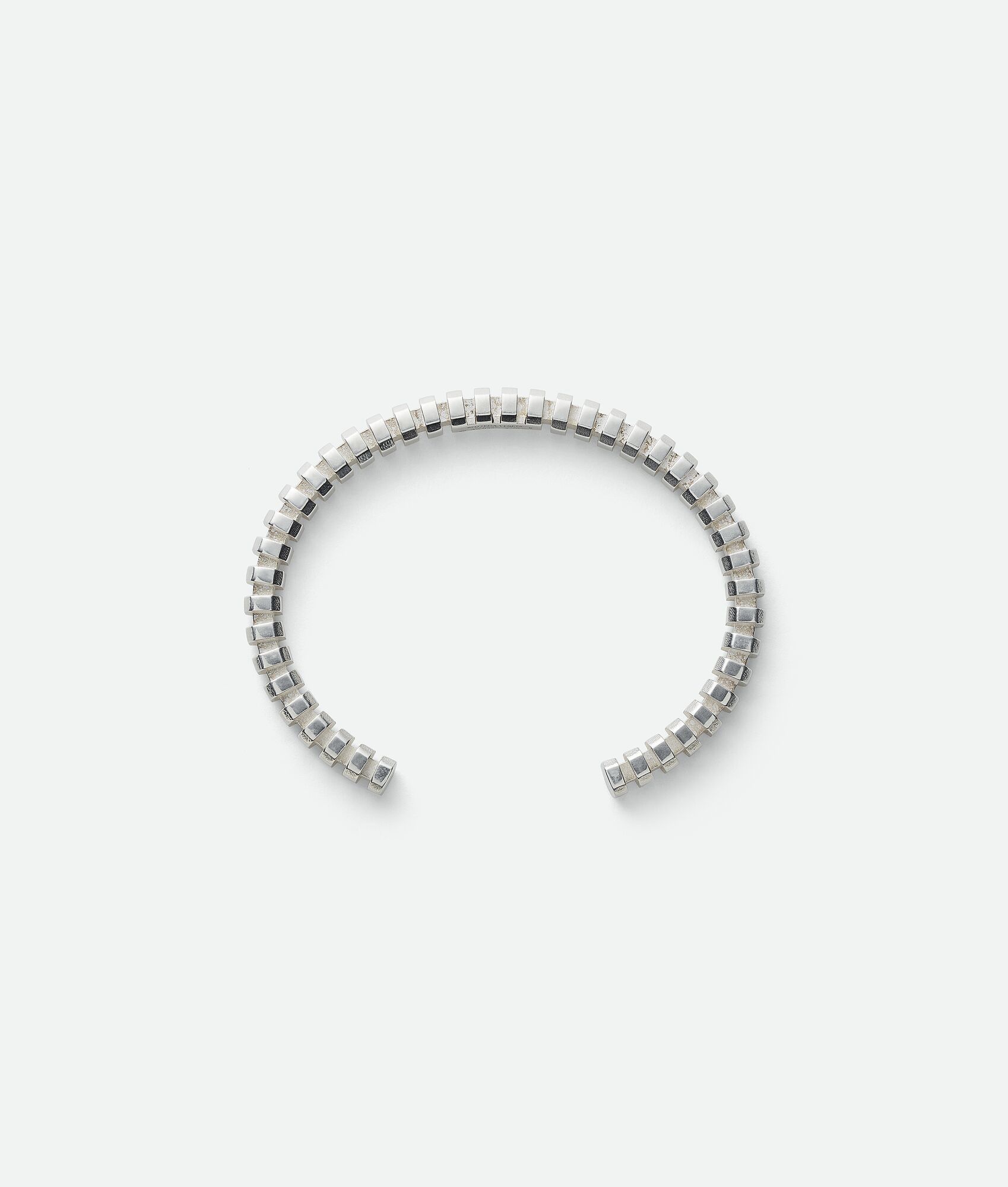 Bottega Veneta o1n1vont0425 Size: L / Brick Cuff Bracelet in Silver Size ONE SIZE - 1 Thumbnail