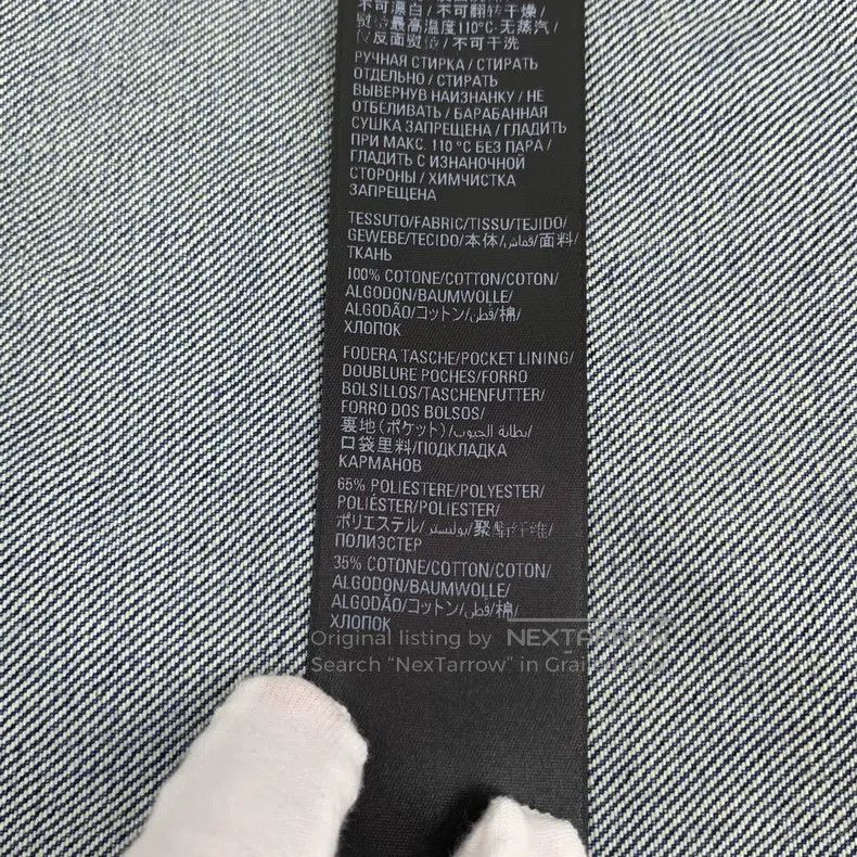 Balenciaga Balenciaga Dark Blue Letter Graffiti Print Aged Cotton Col Size US M / EU 48-50 / 2 - 8 Thumbnail