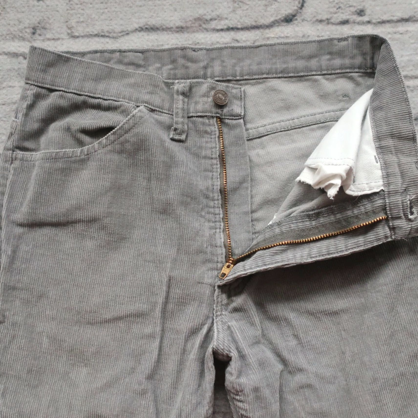 Gap Vintage Gap Pioneer Corduroy Boot Cut Pants Mens 28 Grey Jeans 70s Size US 28 / EU 44 - 3 Thumbnail