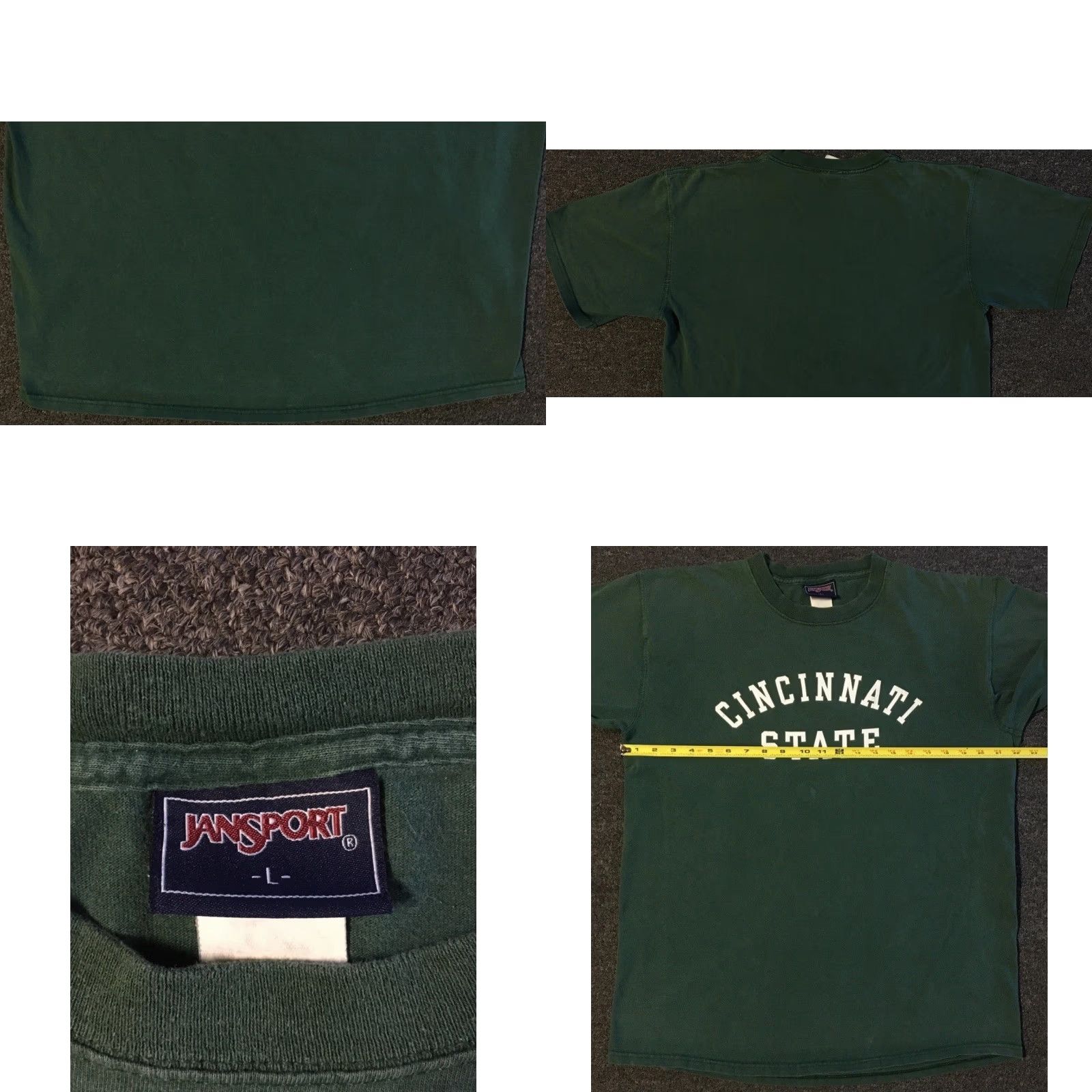 Vintage VINTAGE Cincinnati State College Faded Spellout Shirt L Green 90s 80s College Grunge Skate Track Football PE School Mens T-Shirt Short Sleeve Size L Size US L / EU 52-54 / 3 - 8 Thumbnail