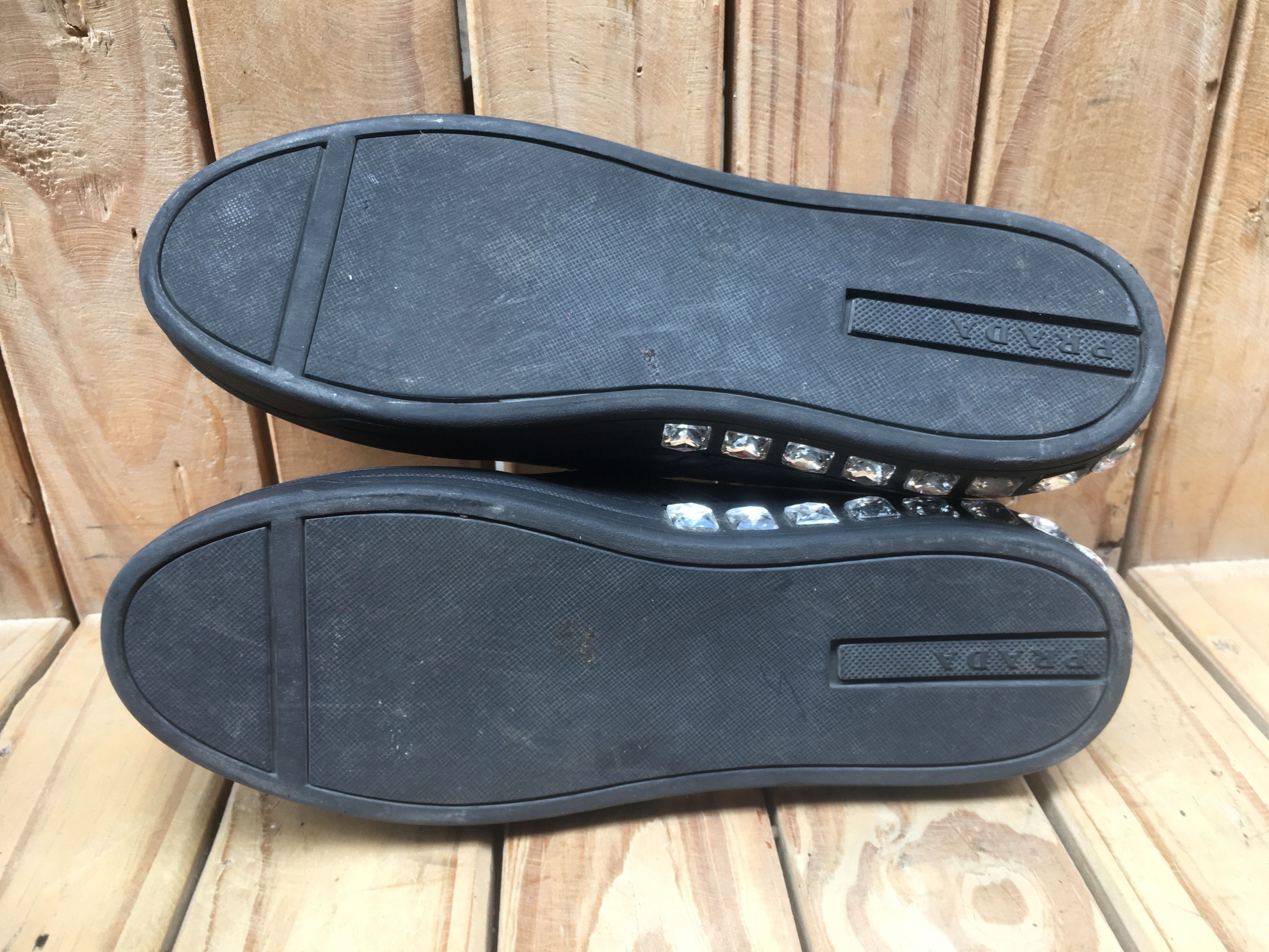 Prada PRADA Black women's Leather Casual Sneakers Uk 4 EUR 37 US 7 Size US 7 / IT 37 - 14 Thumbnail
