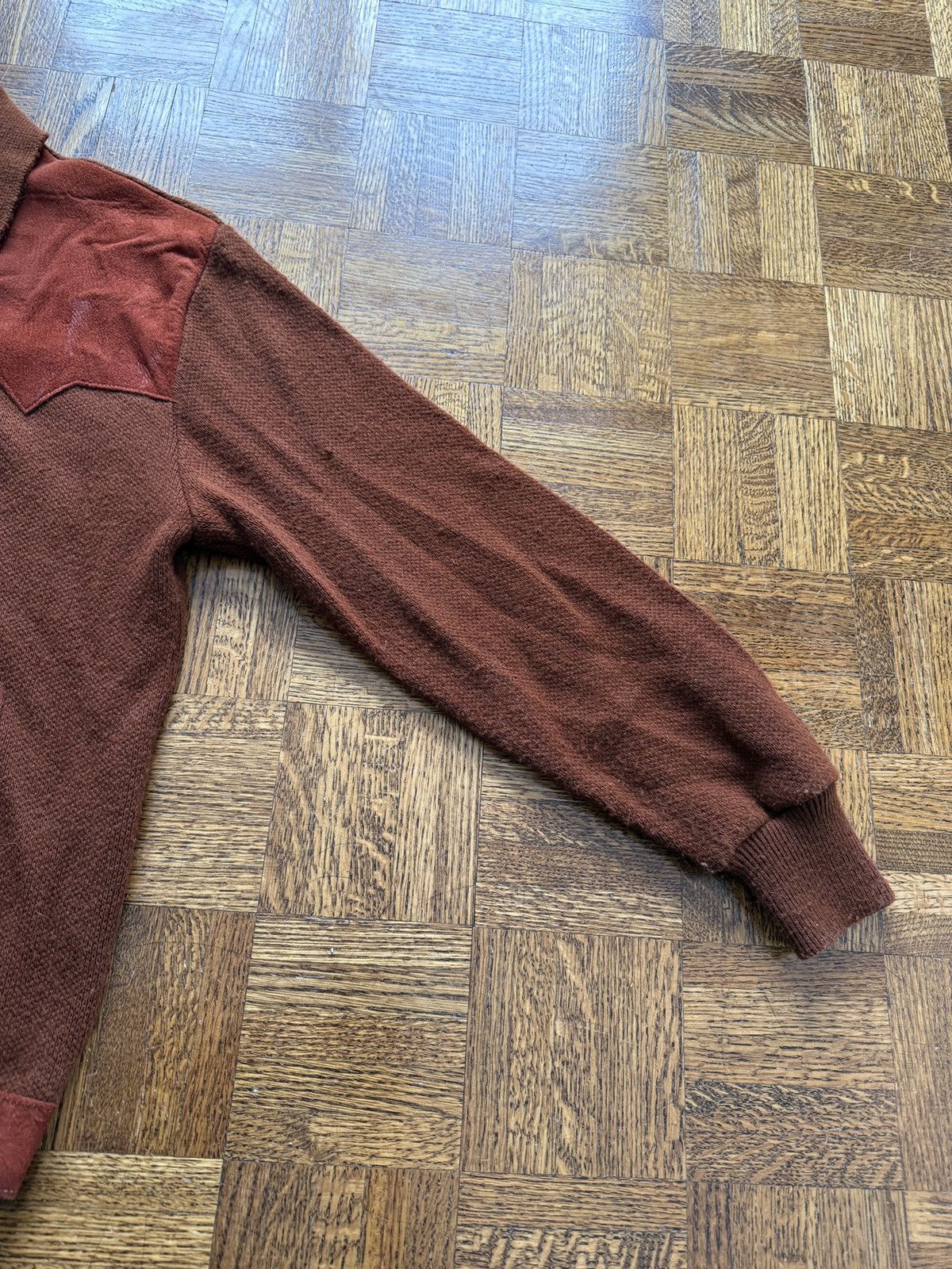 Vintage Vintage 60s Acrylic Suede Zip Up Sweater Size US M / EU 48-50 / 2 - 7 Thumbnail