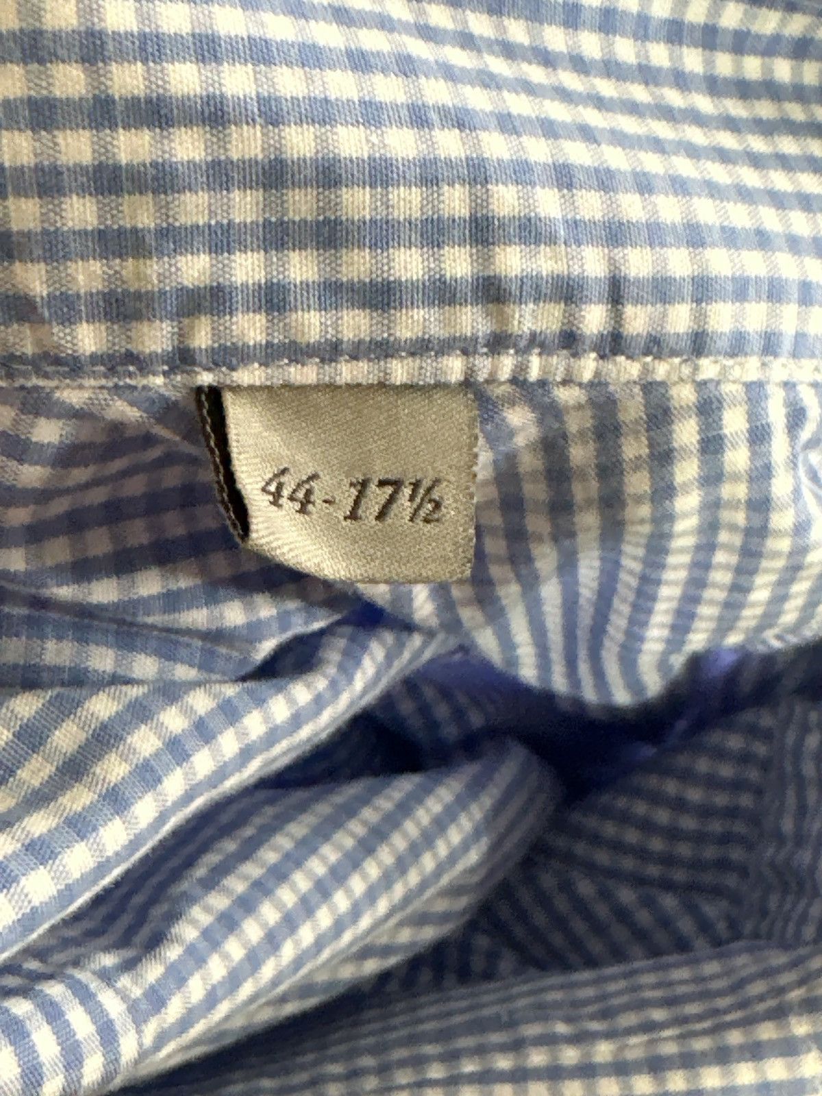 Canali Canali Blue Mini Check Dress Shirt – Made in Italy Size US XL / EU 56 / 4 - 4 Thumbnail