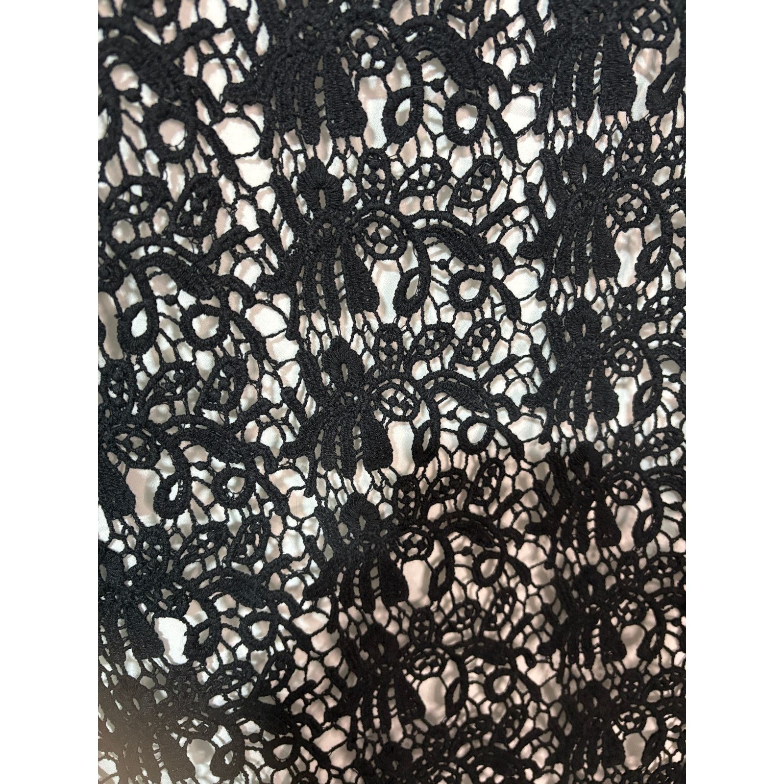 Vince Camuto VINCE CAMUTO Black Lace Overlay Sheath Shift Dress | Size 12 Size XL / US 12-14 / IT 48-50 - 2 Thumbnail