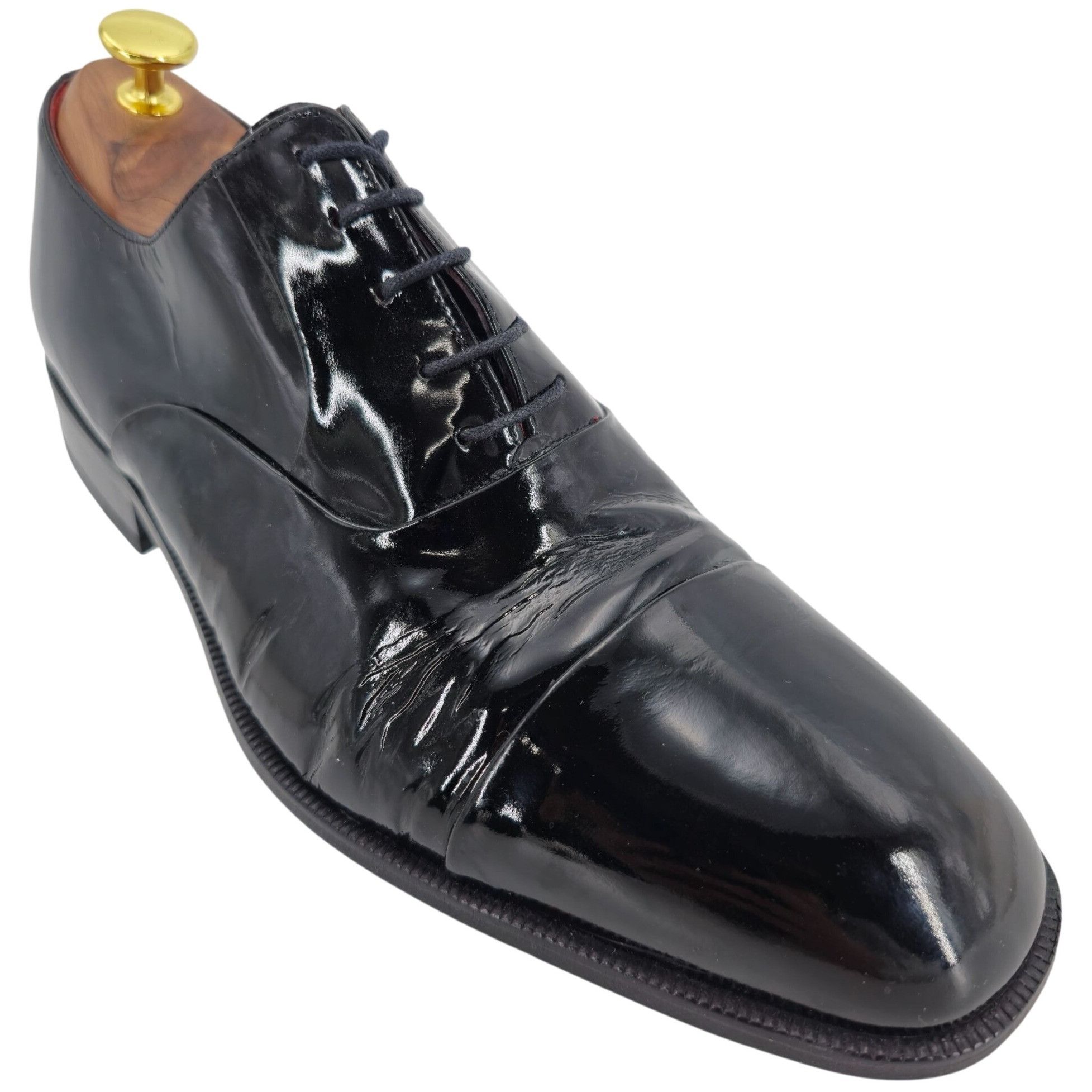 Bally Bally Italy Black Patent Leather Formal Dress Shoes Mens 10D Size US 10 / EU 43 - 1 Thumbnail