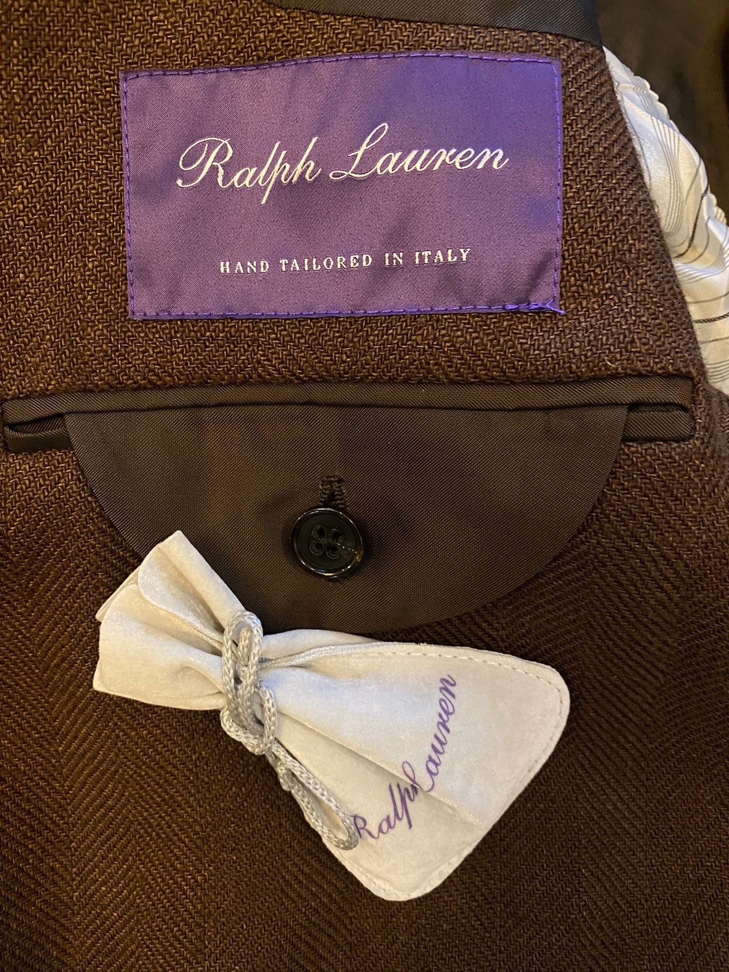 Polo Ralph Lauren Purple Label RL67 Italy Handmade Linen Blazer 40R Size 40R - 6 Thumbnail