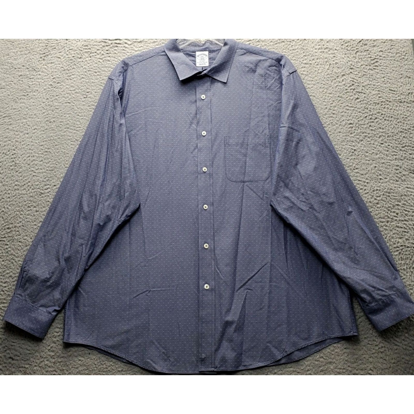 Brooks Brothers Brooks Brothers Regent Shirt Mens XXL Blue Polka Dot Regent Long Sleeve Collared Shirt Size US XXL / EU 58 / 5 - 2 Thumbnail
