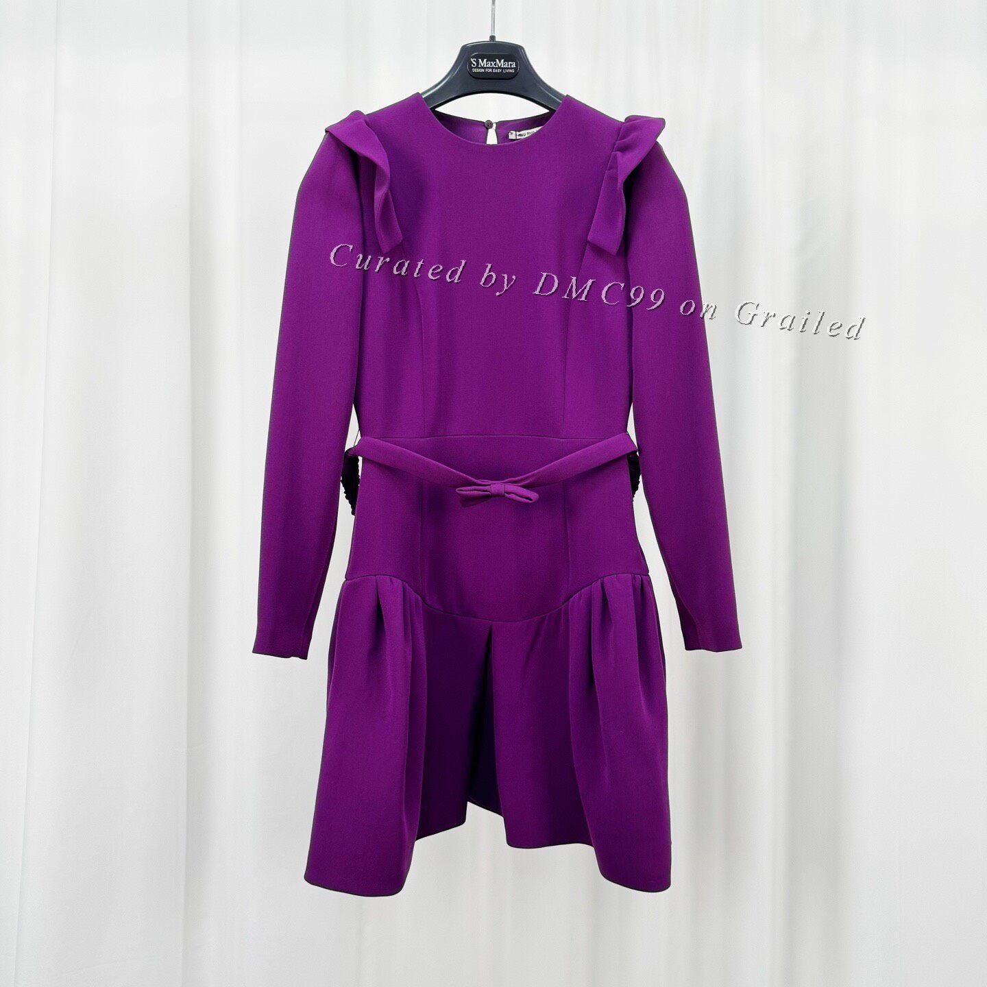 Miu Miu Miu Miu Purple Bow Ruffle Dress Size XS / US 0-2 / IT 36-38 - 1 Thumbnail