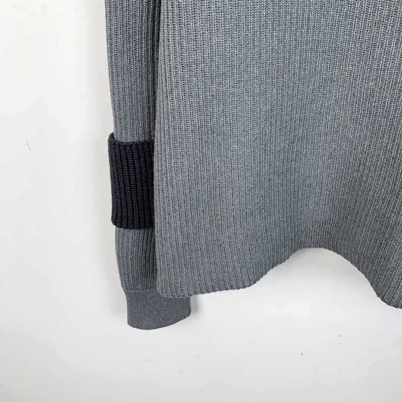 Louis Vuitton Louis Vuitton Grey monogrammed intarsia wool crewneck long Size US L / EU 52-54 / 3 - 4 Thumbnail