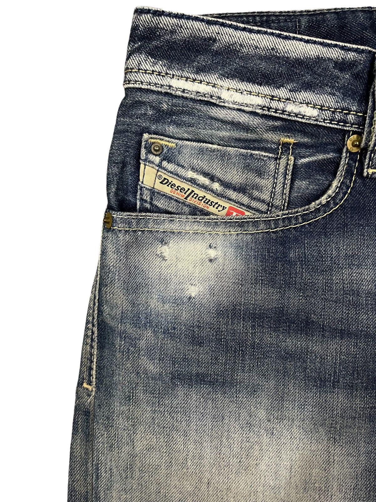 Diesel Vintage Diesel “Waykee” Regular Straight Distress Blue Jeans Size US 34 / EU 50 - 8 Thumbnail